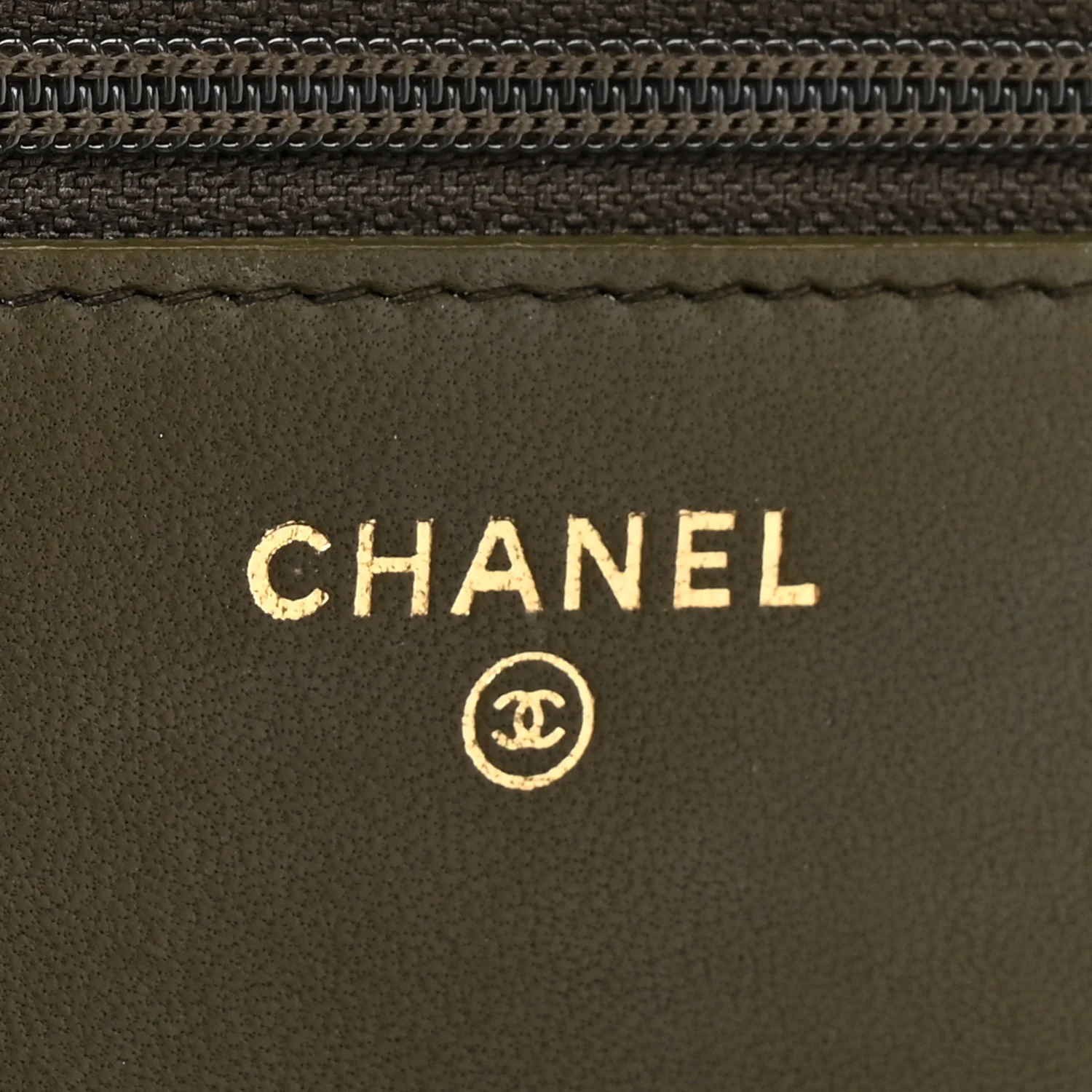 Lambskin Quilted Trendy CC Wallet On Chain WOC Green - Image 6