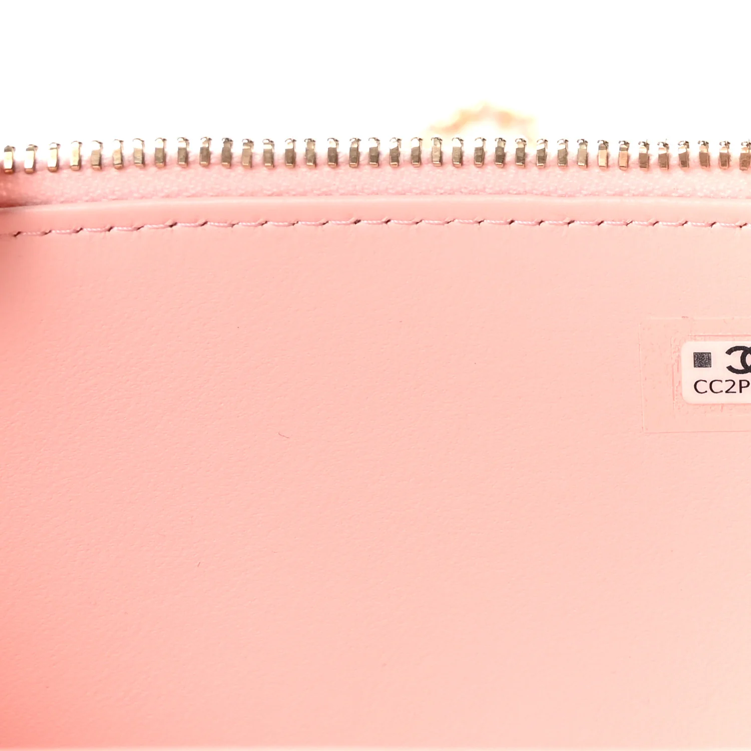 Lambskin Quilted Trendy Small Top Handle Vanity Case With Chain Light Pink - Image 7