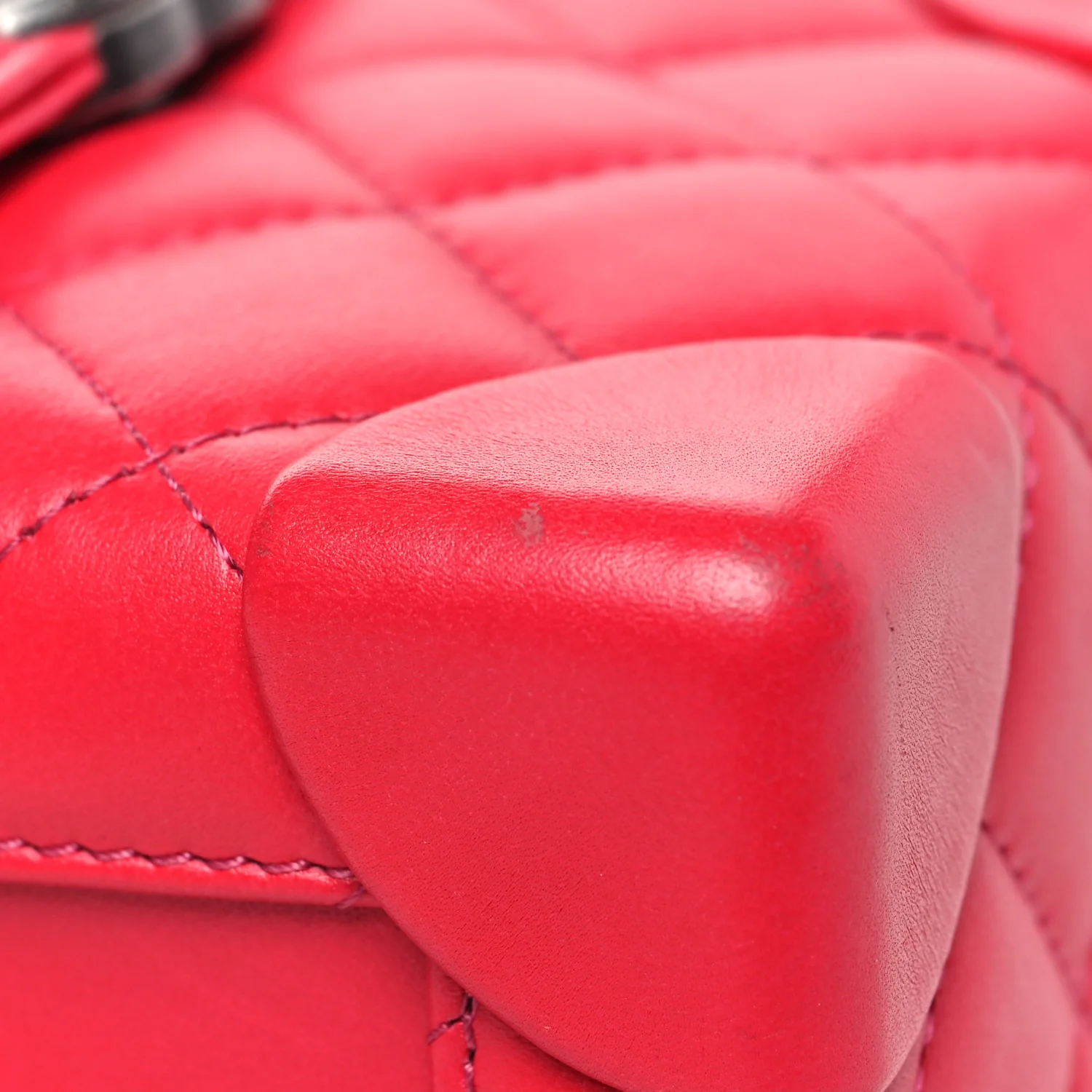 Lambskin Quilted Trunk Bag Pink - Image 11