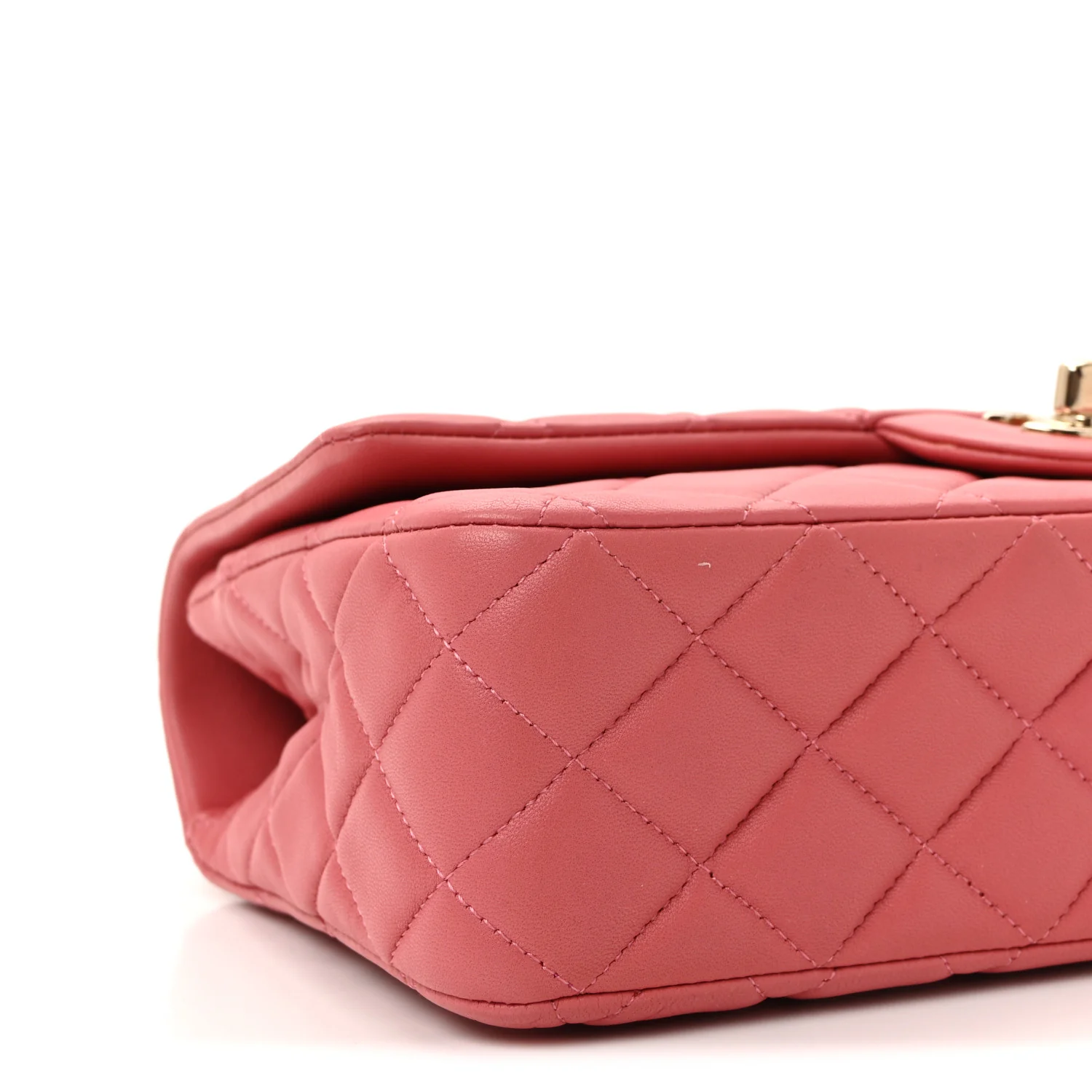Lambskin Quilted Valentine Charms Medium Single Flap Pink - Image 9