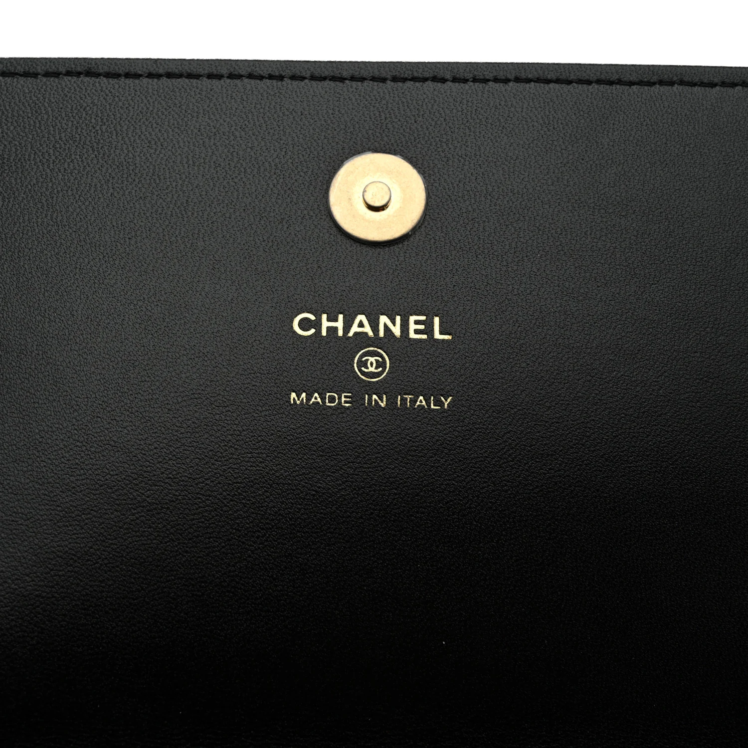 Lambskin Quilted Wallet Clutch Black - Image 6