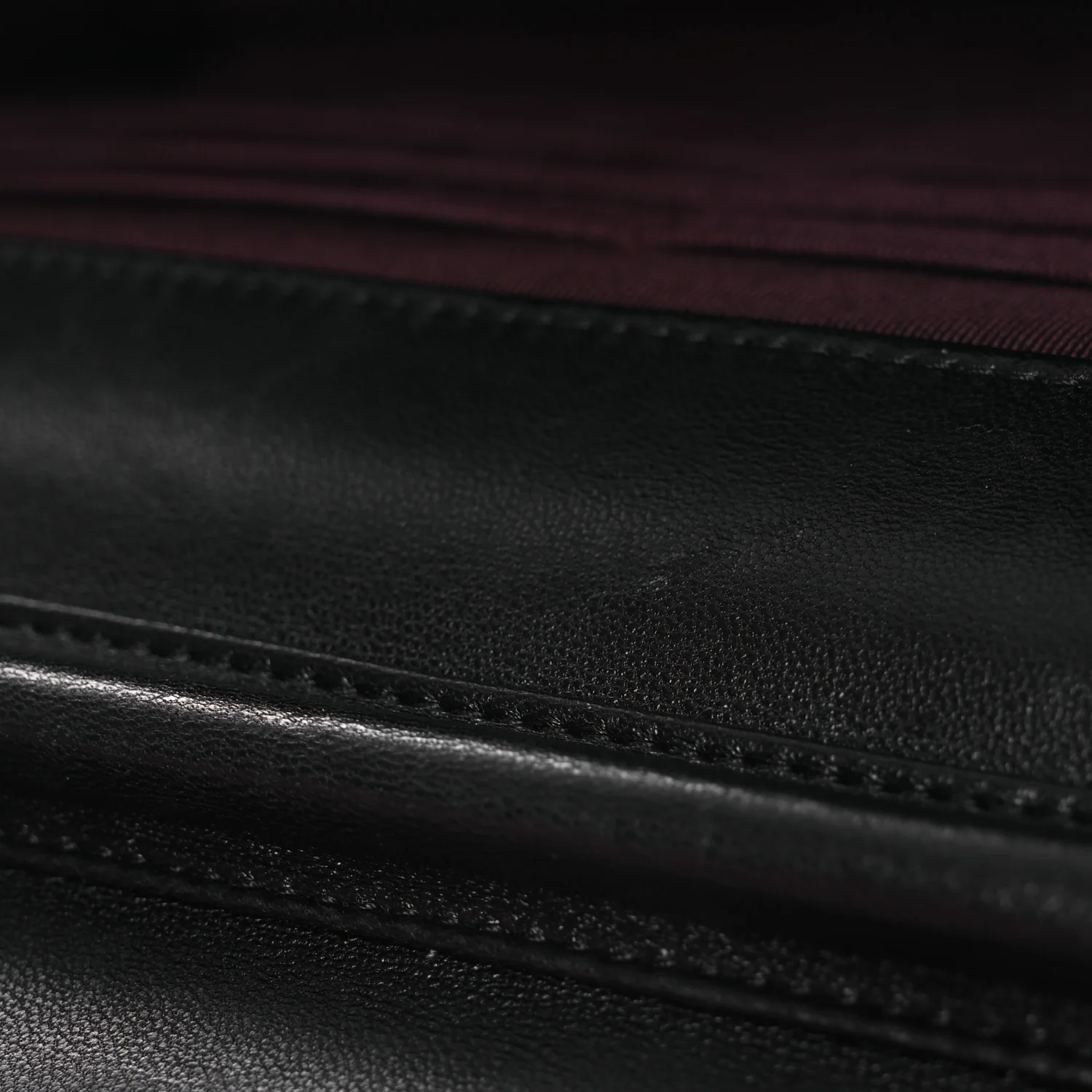 Lambskin Quilted Wallet On Chain WOC Black - Image 12