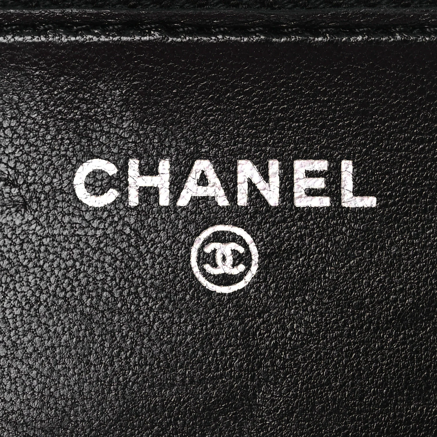 Lambskin Quilted Wallet On Chain WOC Black - Image 6
