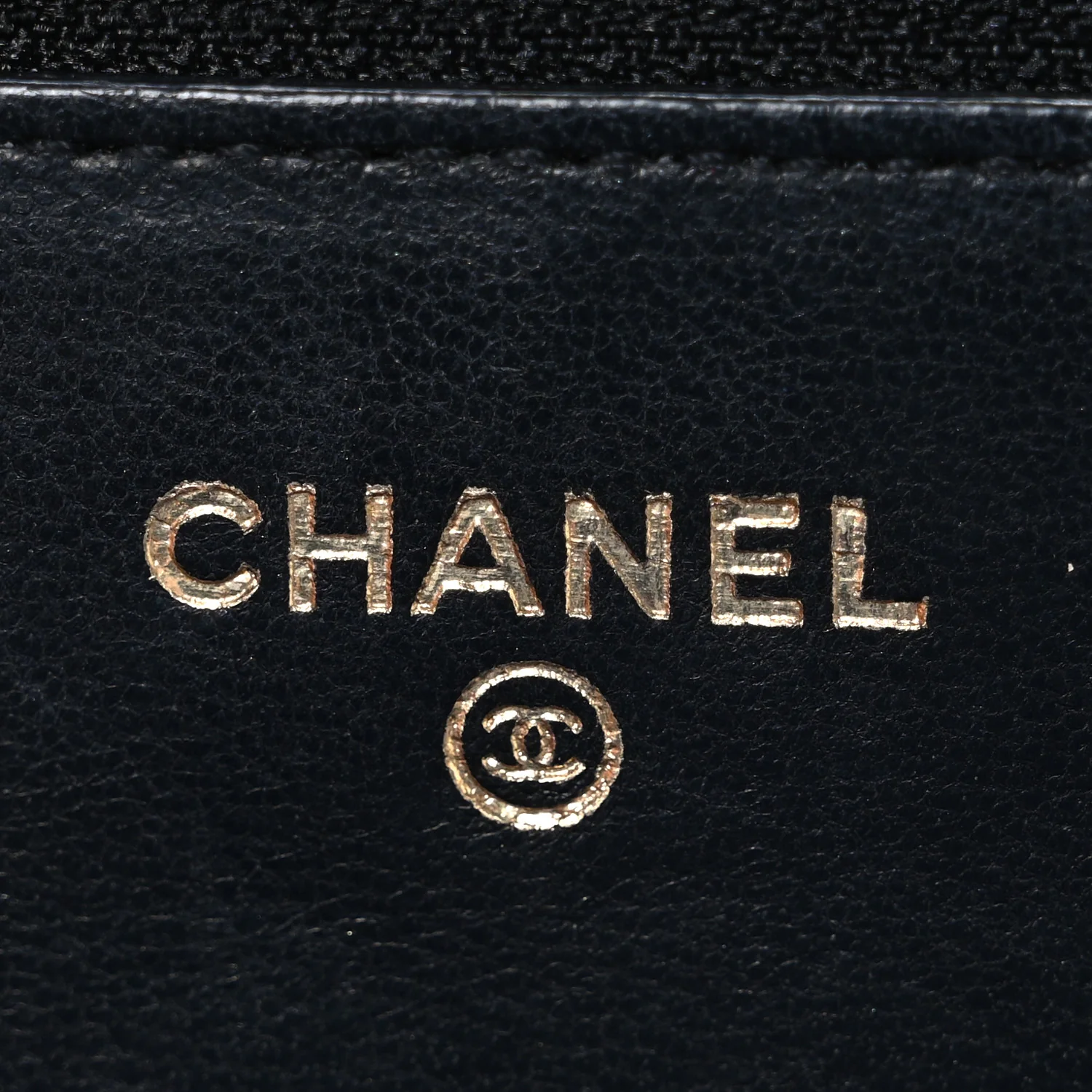 Lambskin Quilted Wallet On Chain WOC Black - Image 6