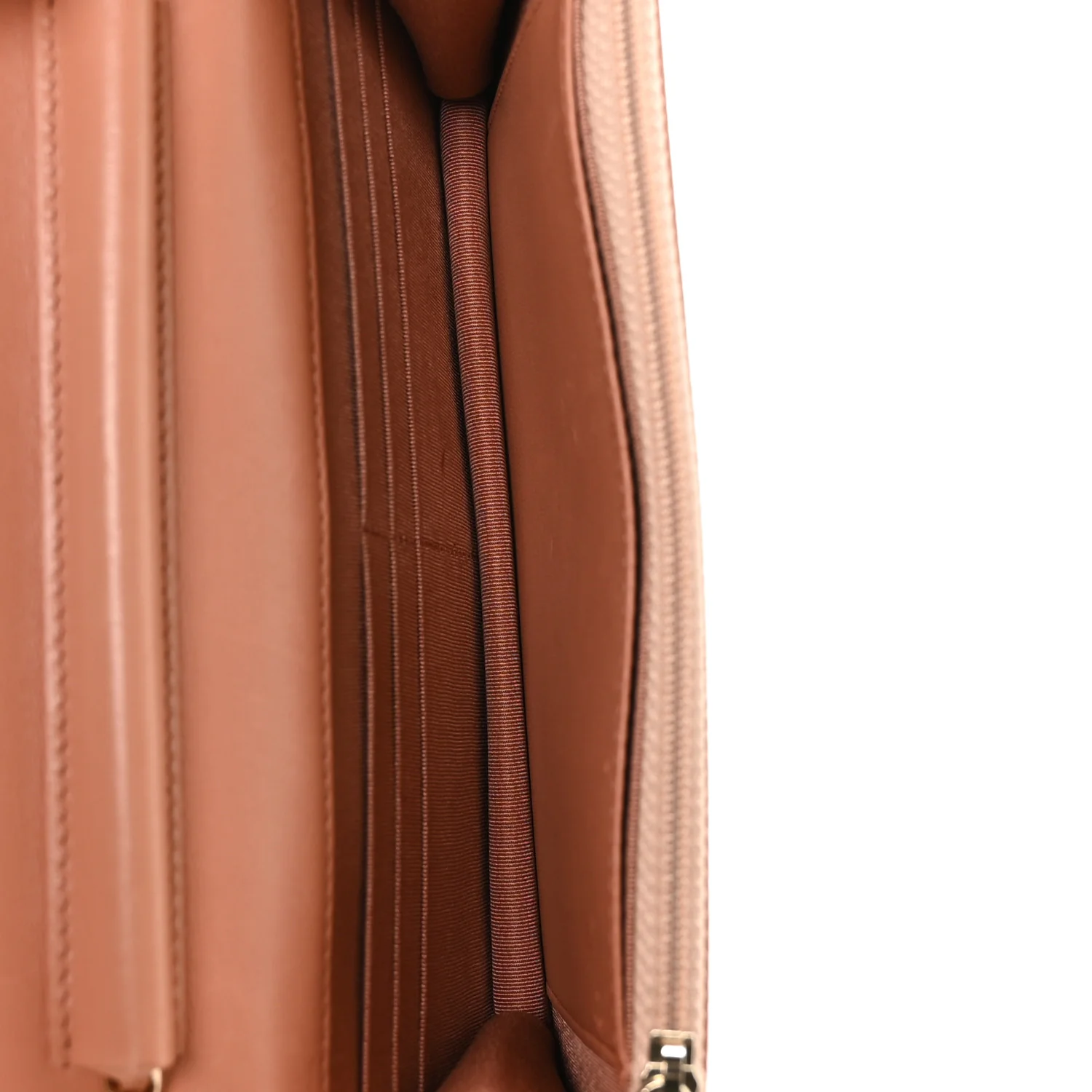 Lambskin Quilted Wallet on Chain WOC Salmon Pink - Image 5