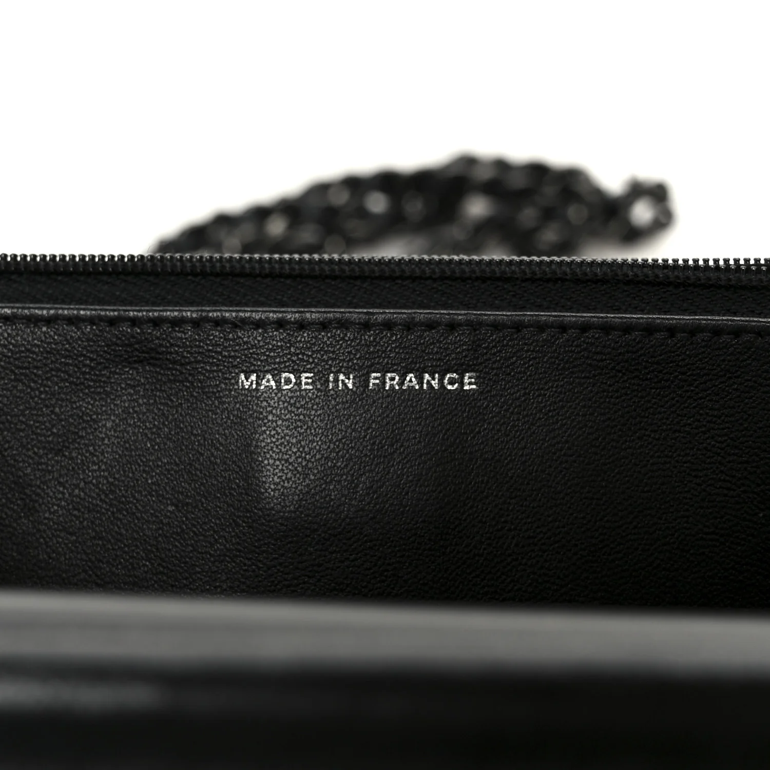 Lambskin Quilted Wallet On Chain WOC So Black - Image 7