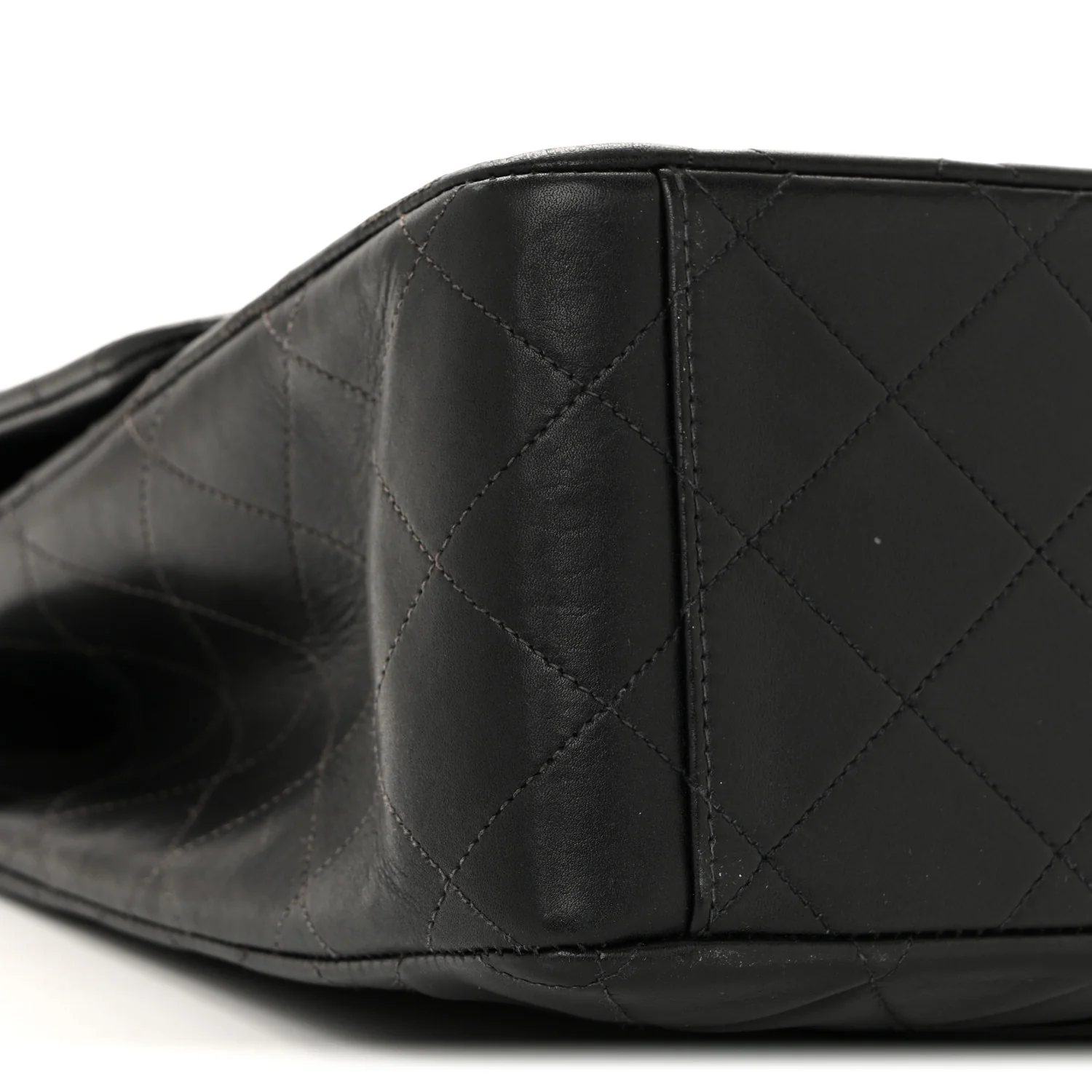 Lambskin Quilted XL Jumbo Single Flap Black - Image 10