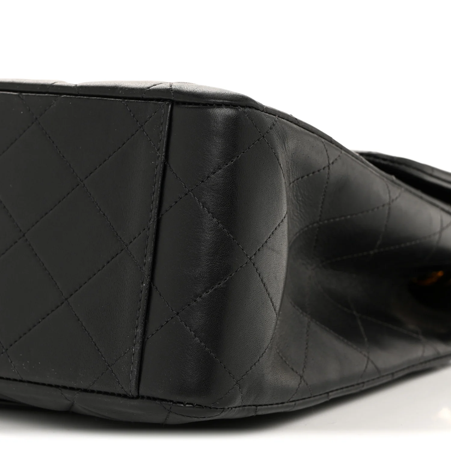 Lambskin Quilted XL Jumbo Single Flap Black - Image 11