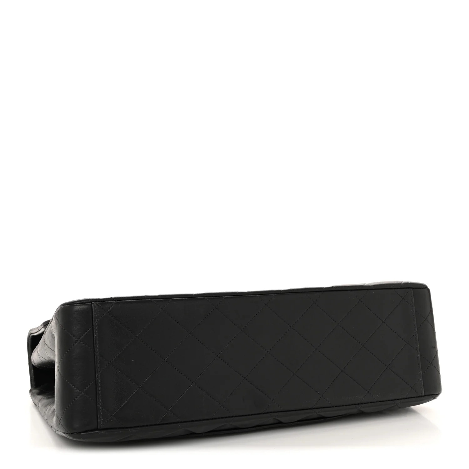 Lambskin Quilted XL Jumbo Single Flap Black - Image 4