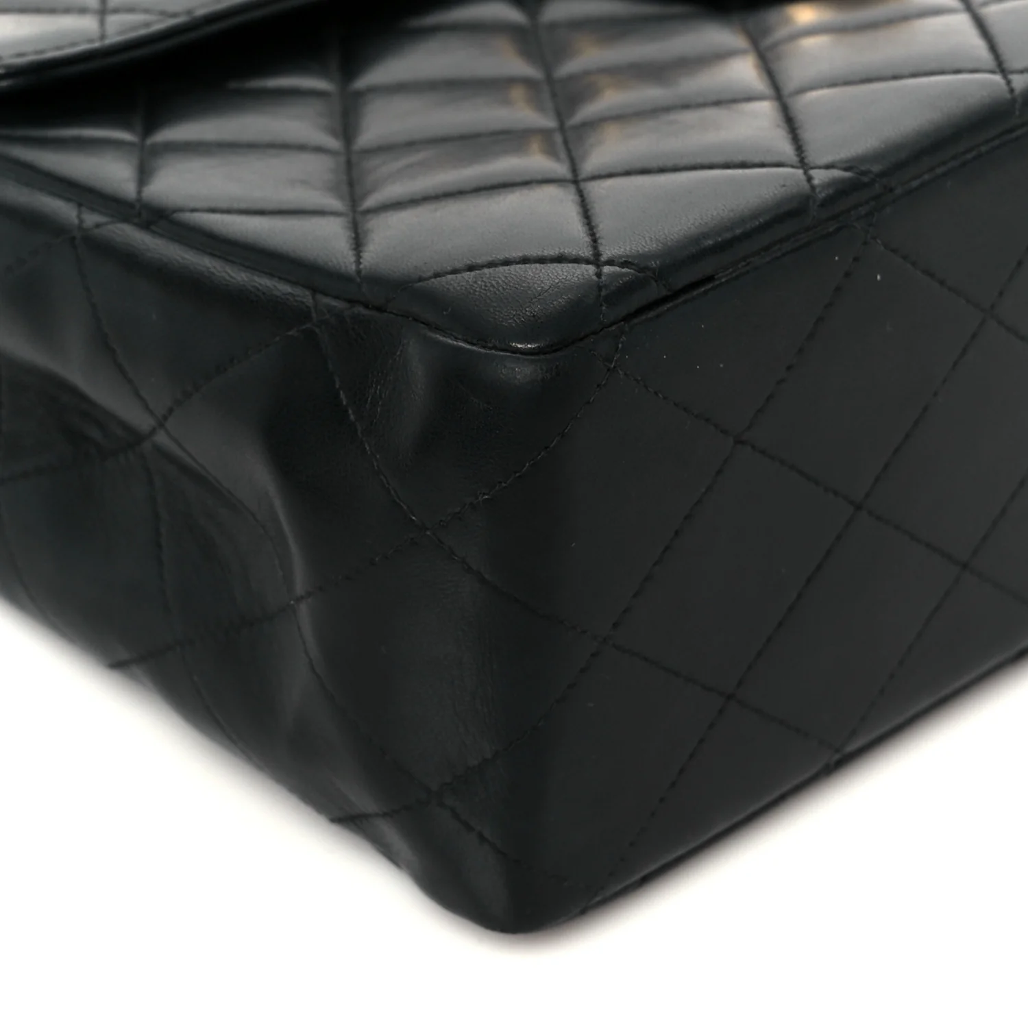 Lambskin Quilted XL Jumbo Single Flap Black - Image 10