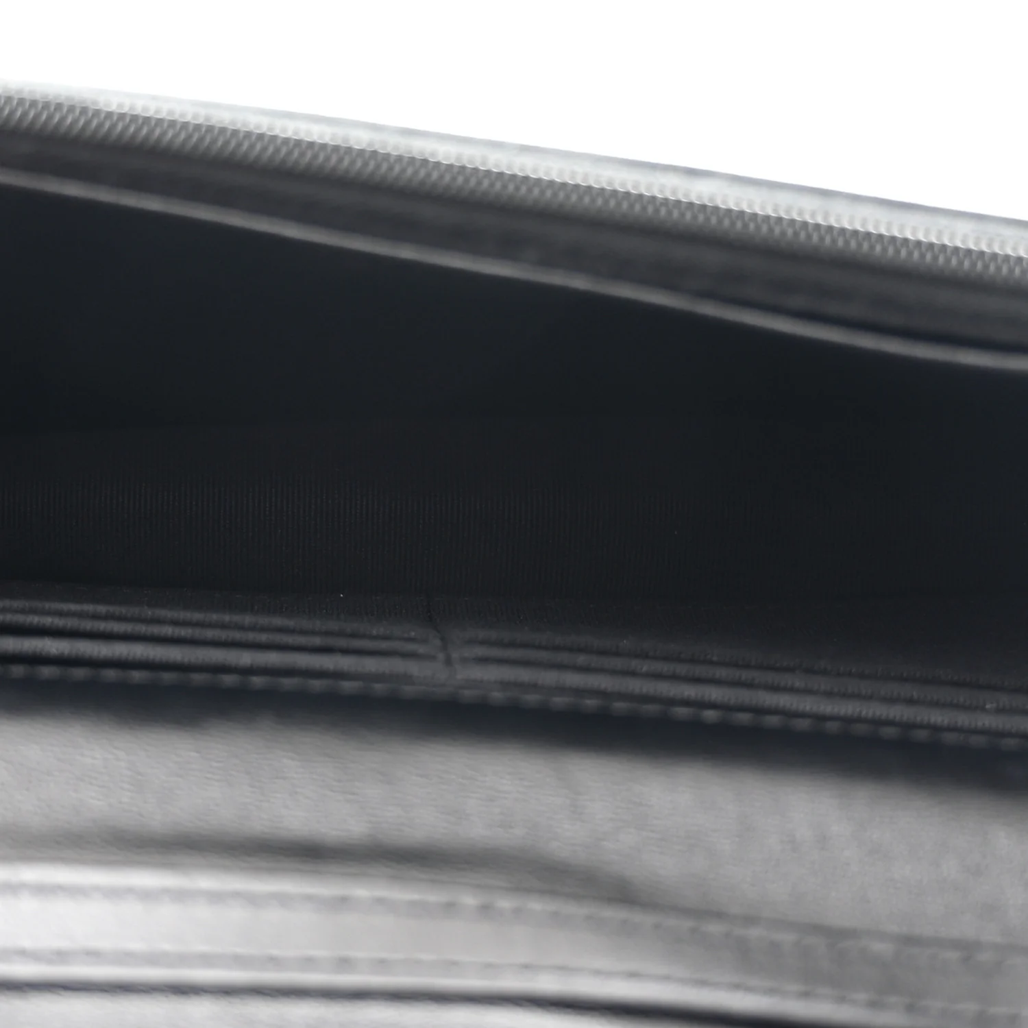 Lambskin Resin Quilted Wallet On Chain WOC Black - Image 5