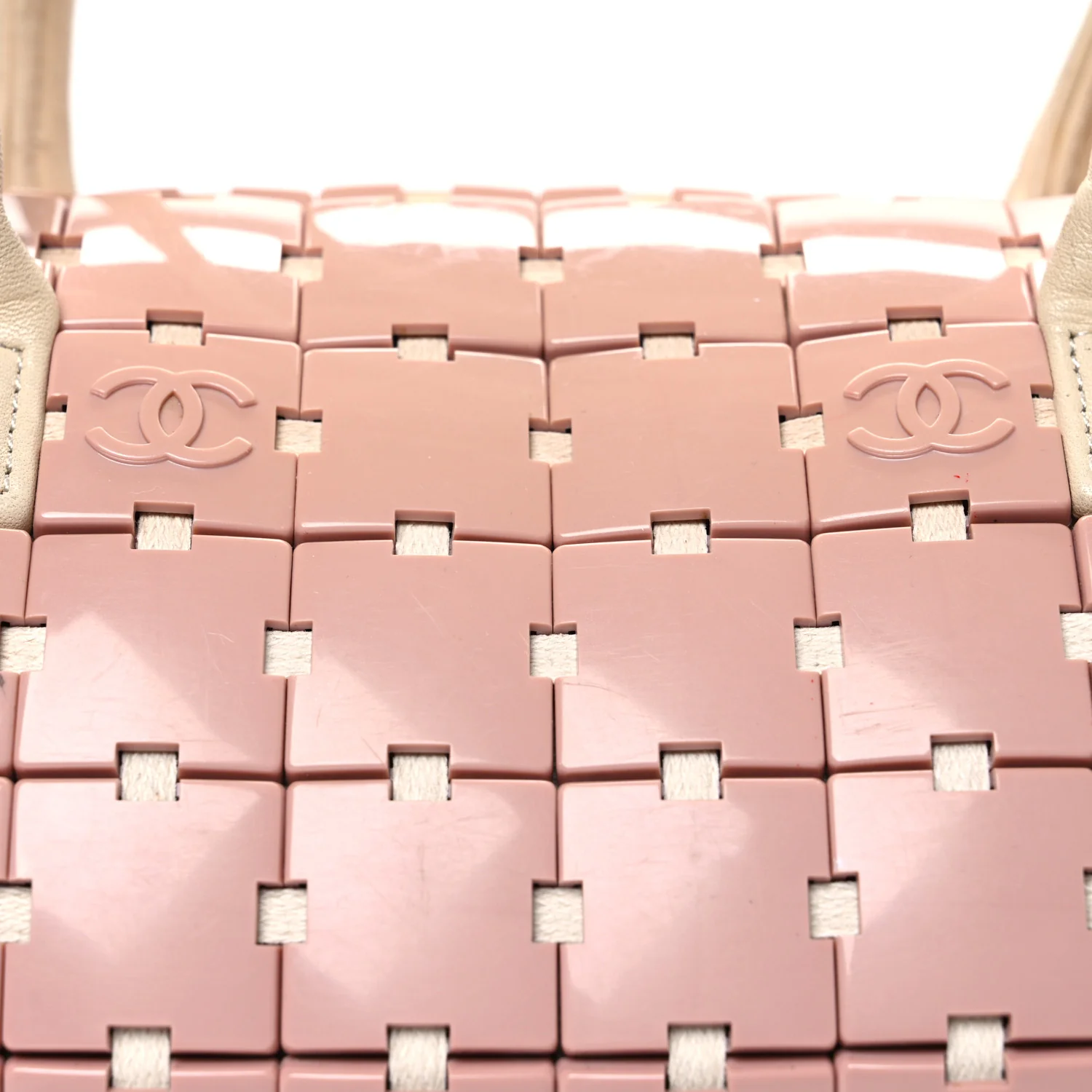 Lambskin Resin Tile Bowler Pink - Image 8
