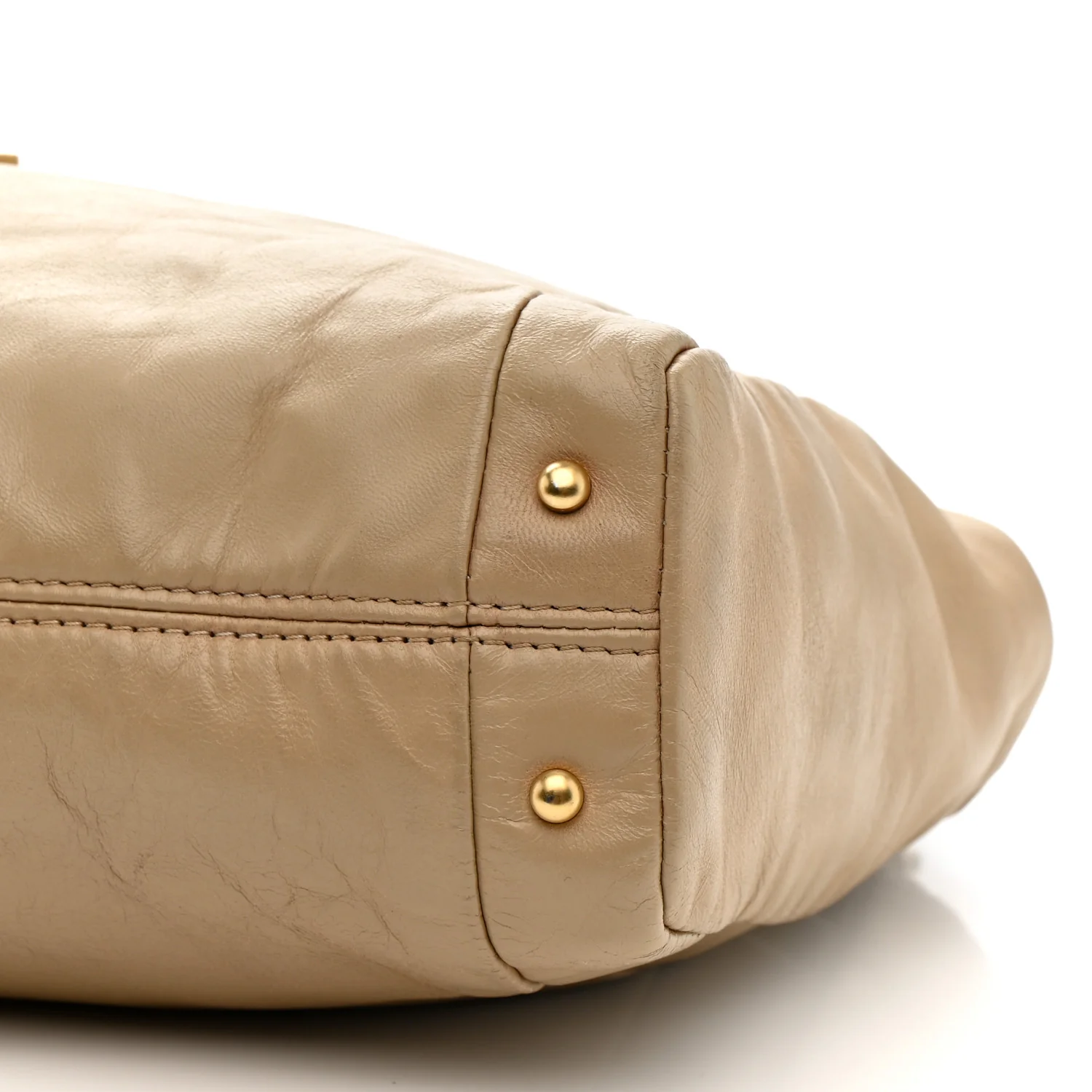 Lambskin Small Olsen Shoulder Bag Beige - Image 10