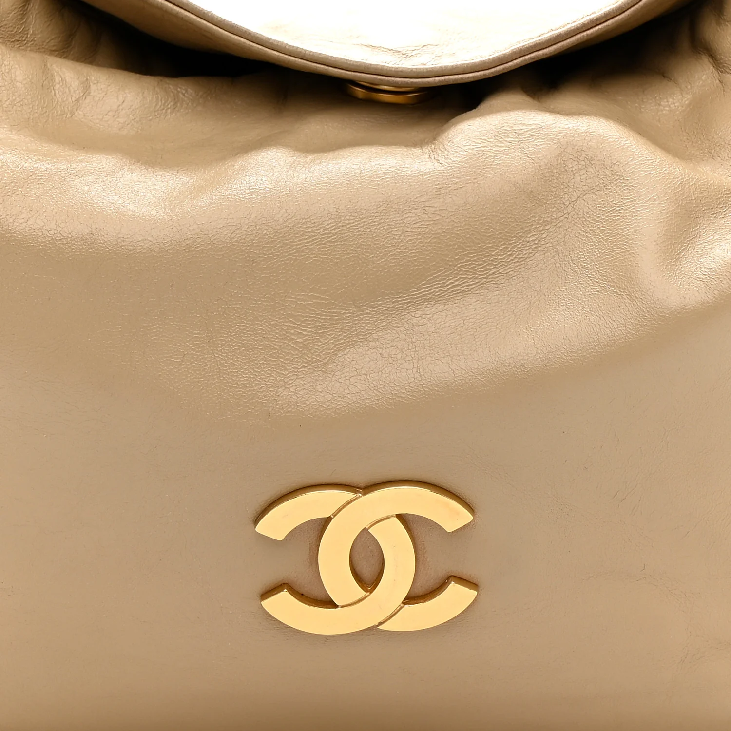 Lambskin Small Olsen Shoulder Bag Beige - Image 8