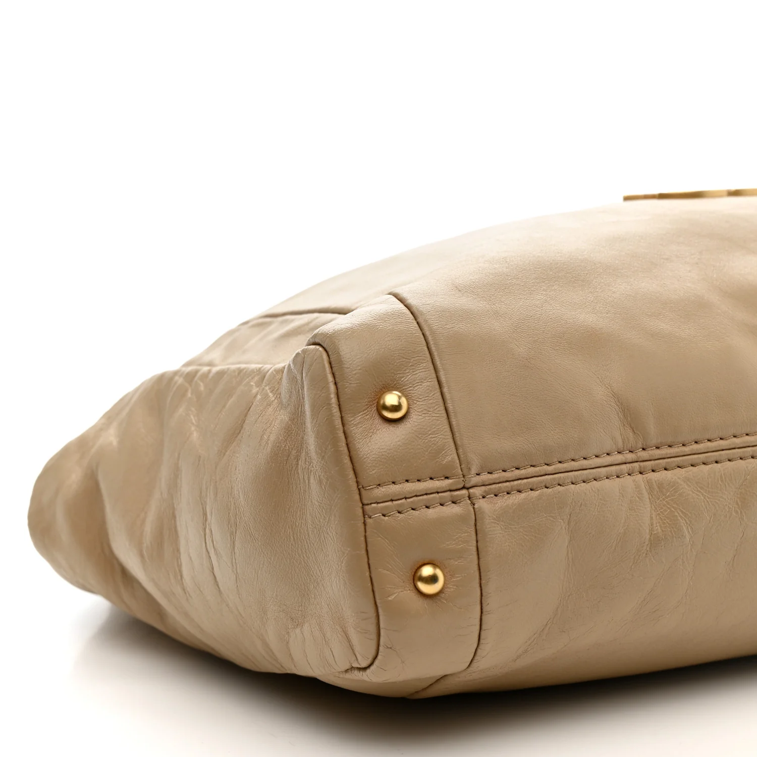 Lambskin Small Olsen Shoulder Bag Beige - Image 9