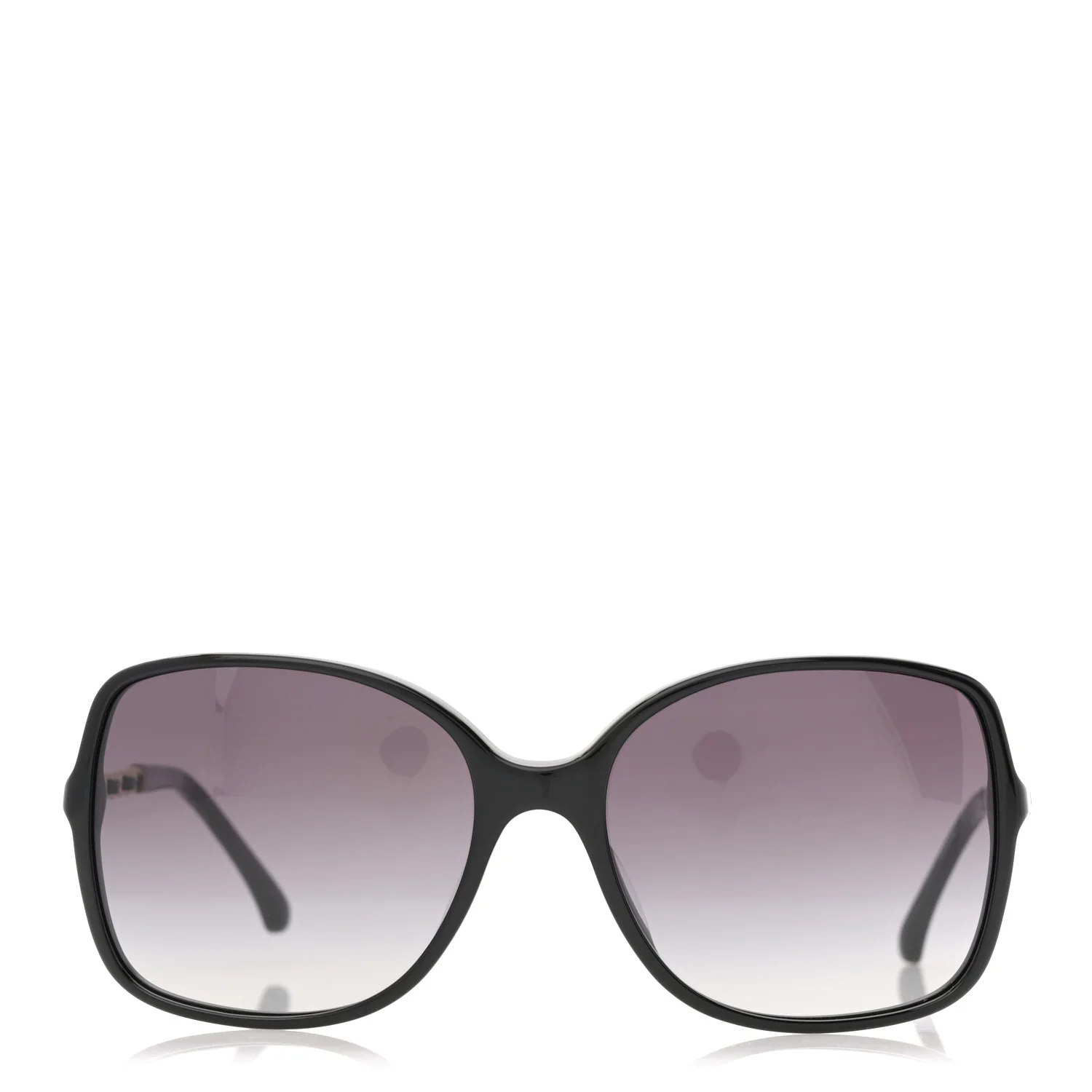 Lambskin Square Chain Sunglasses 5210-Q-A Black - Image 2