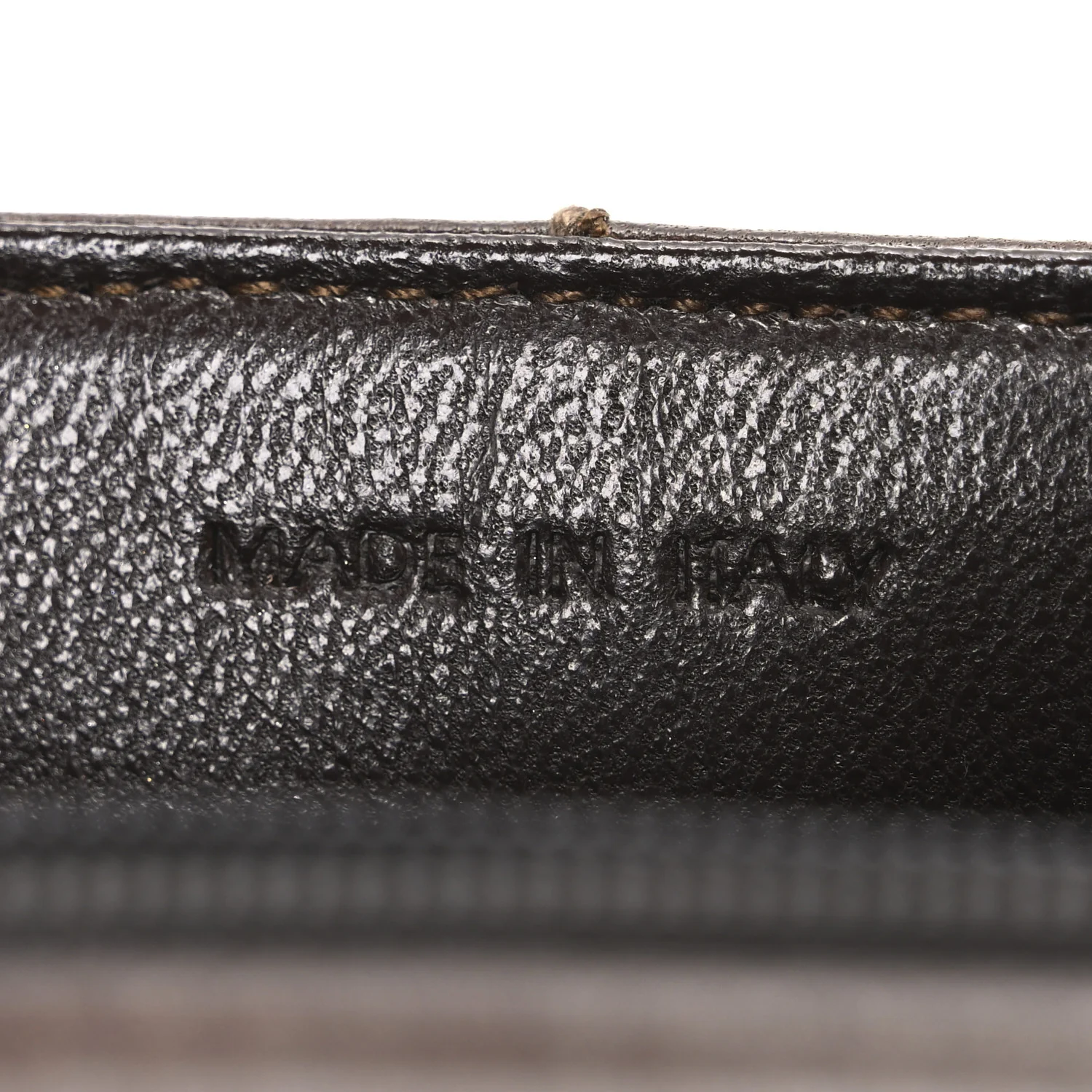 Lambskin Square Double Stitch Flap Dark Brown - Image 7