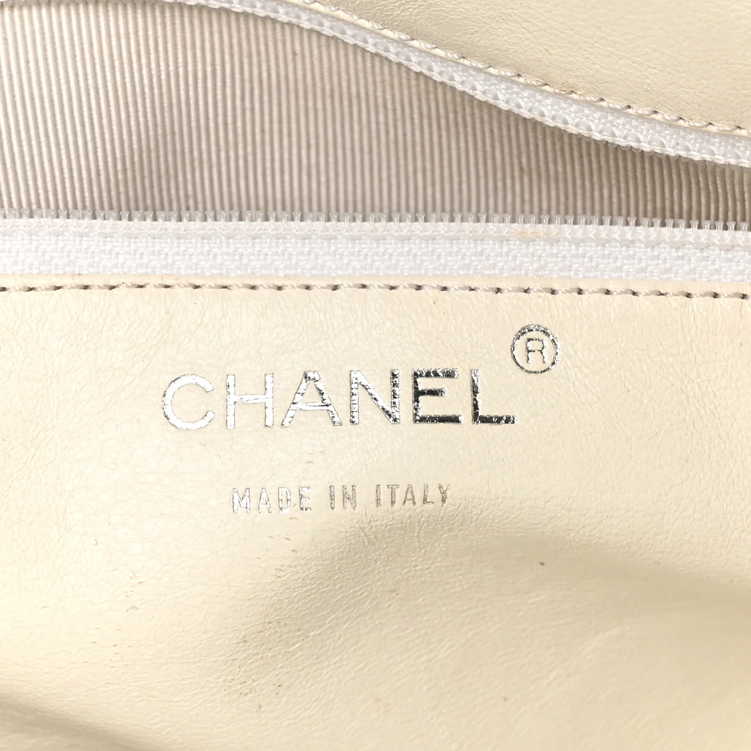Lambskin Stitched Chocolate Bar Shoulder Bag White - Image 6