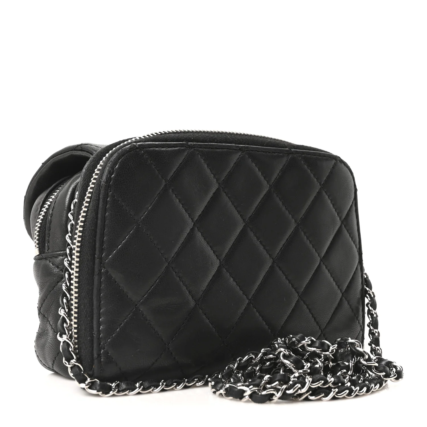 Lambskin Stitched New Mini Flap Black - Image 3