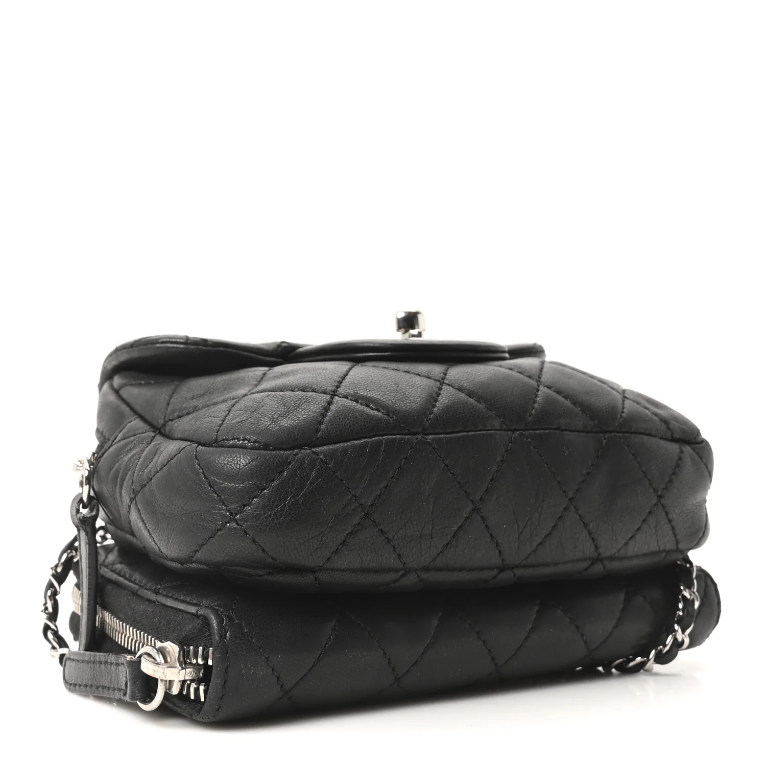 Lambskin Stitched New Mini Flap Black - Image 4