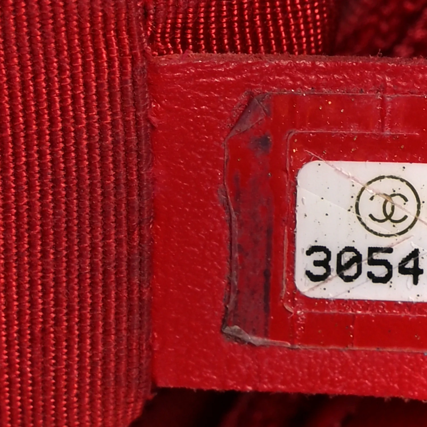 Lambskin Stitched Pearl Logo Top Handle Flap Red - Image 7