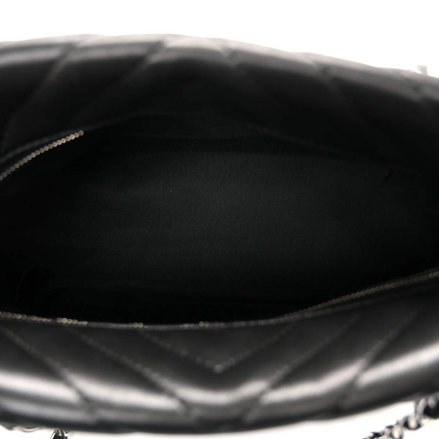 Lambskin Surpique Chevron Small Tote Black - Image 5