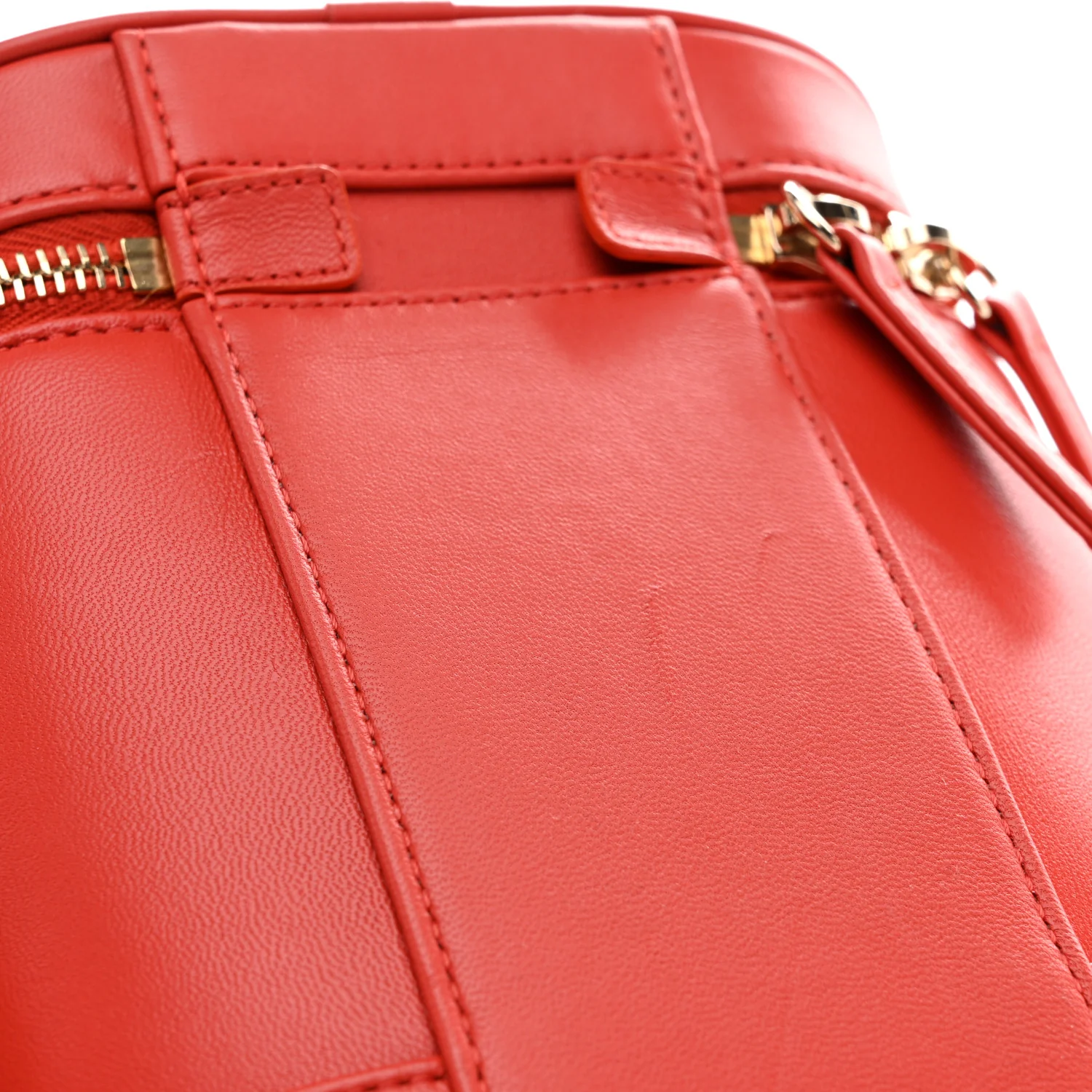 Lambskin Timeless Vanity Cosmetic Case Red - Image 11