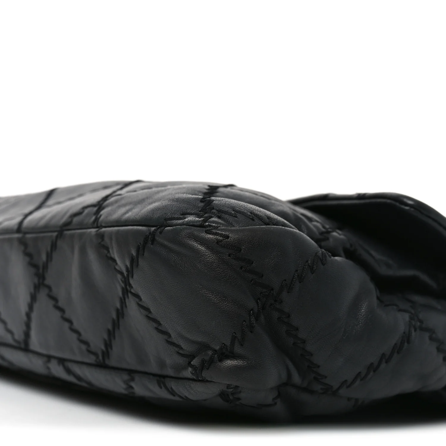 Lambskin Ultimate Stitch Maxi Flap Black - Image 10