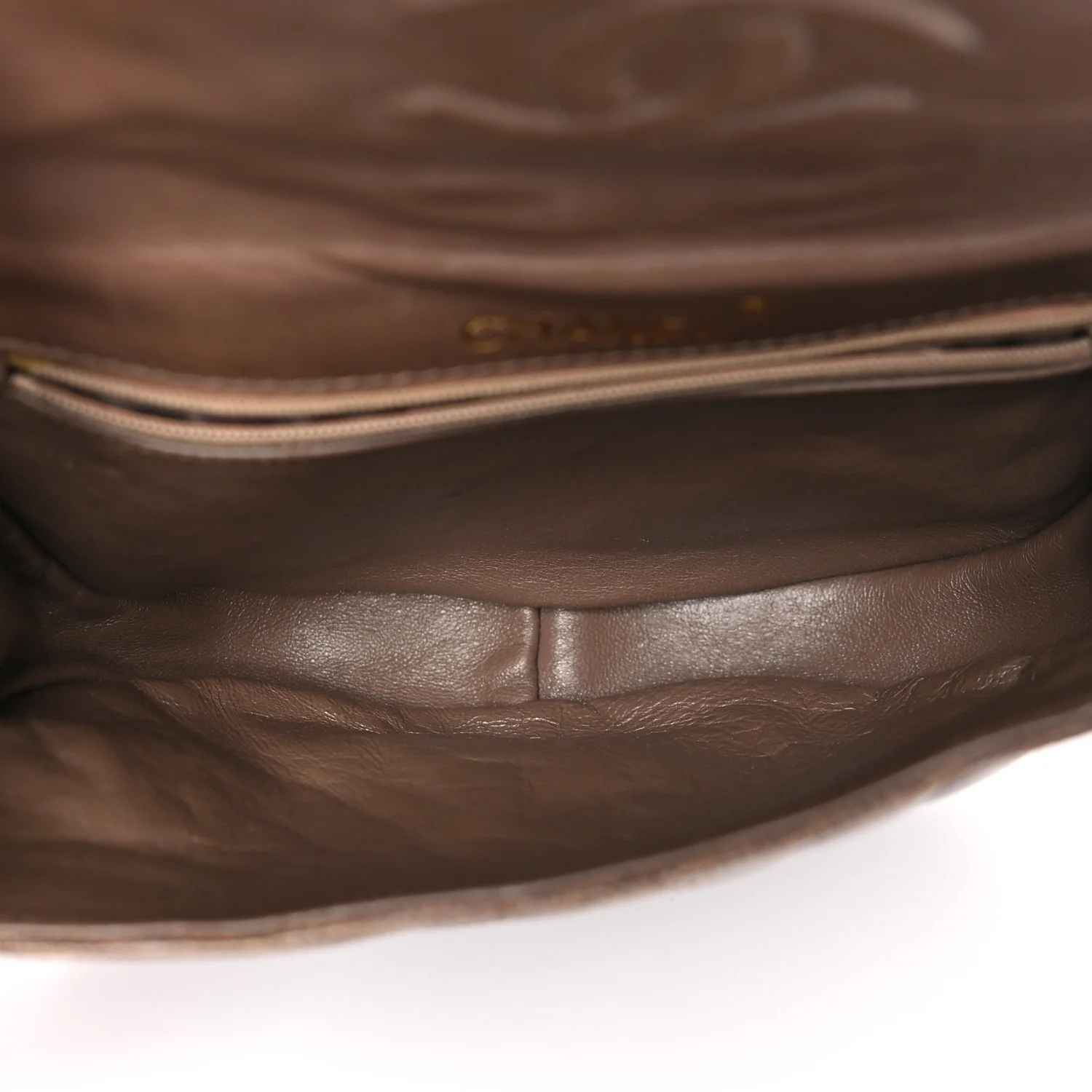 Lizard Quilted Rope Half Moon Clutch Dark Brown - Image 5