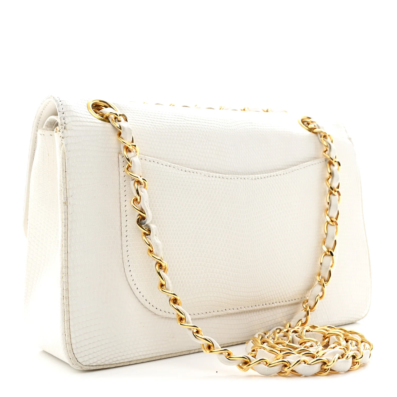 Lizard Small Double Flap White - Image 4