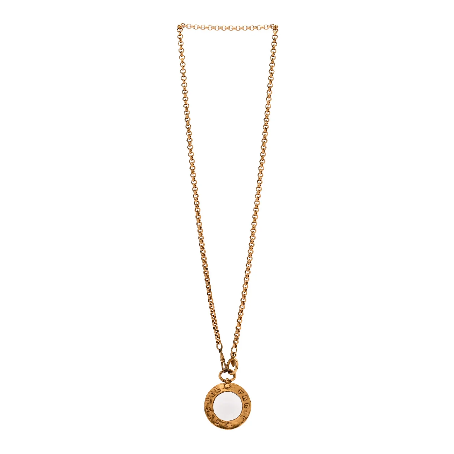 Loupe Magnifying Glass Necklace Gold - Image 3