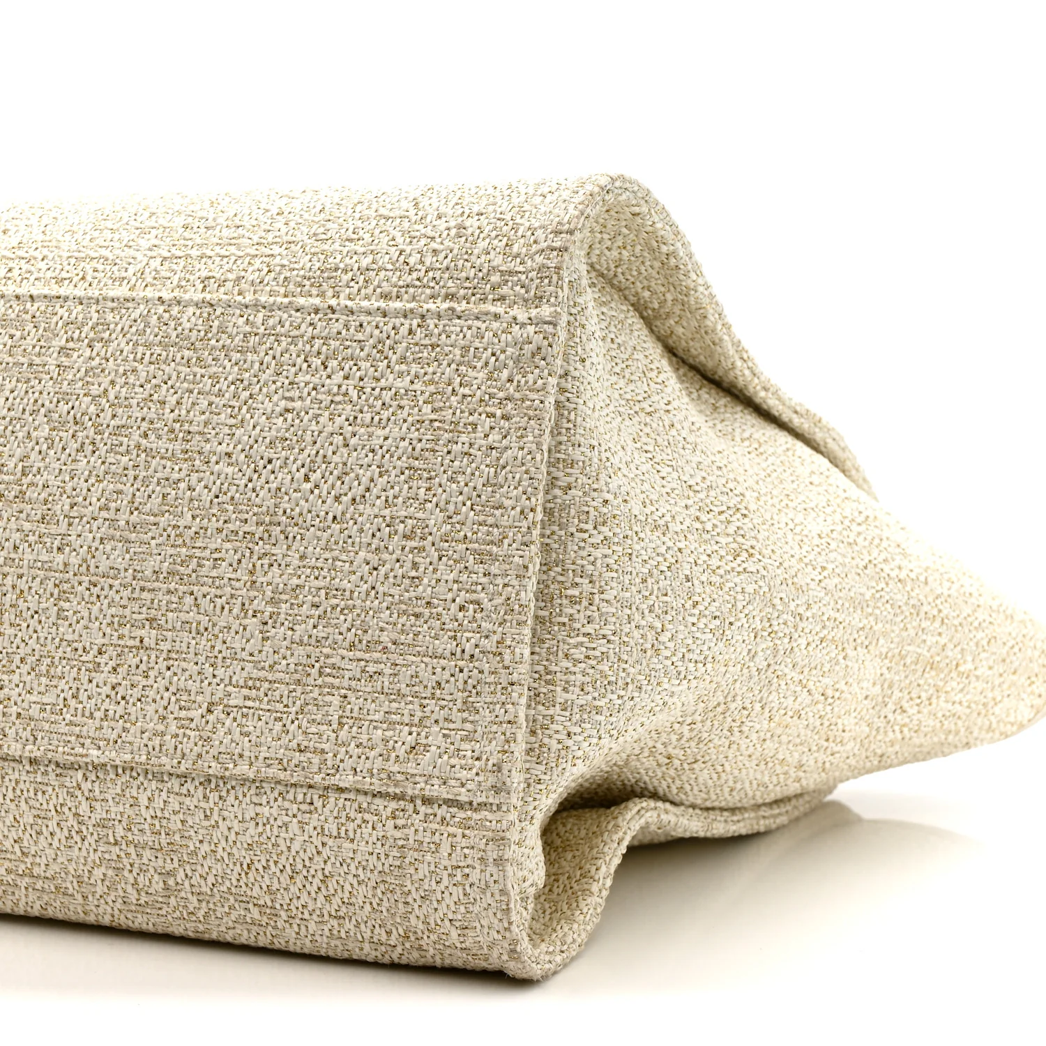 Lurex Boucle Medium Deauville Tote White - Image 10