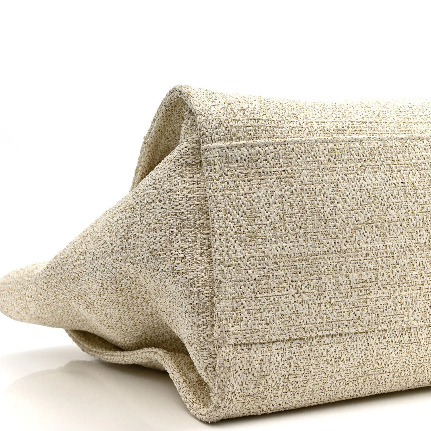 Lurex Boucle Medium Deauville Tote White - Image 9