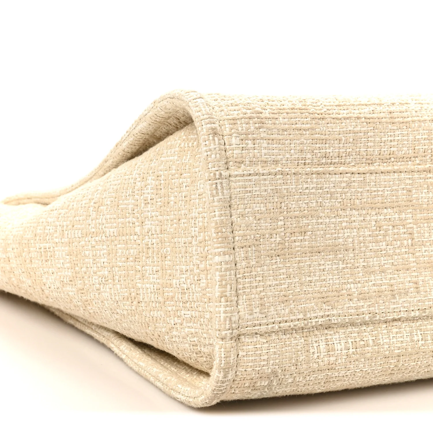 Lurex Boucle Small Deauville Tote Ivory - Image 9
