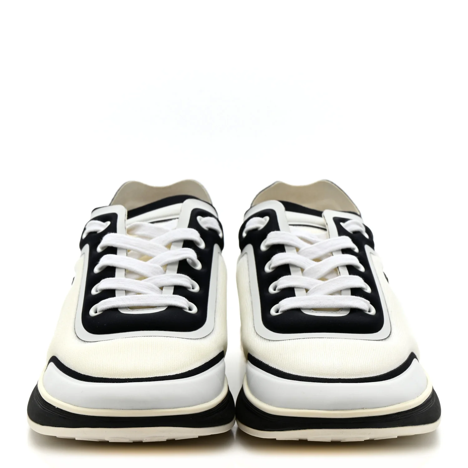 Lycra Womens CC Sneakers 39.5 White Black - Image 3
