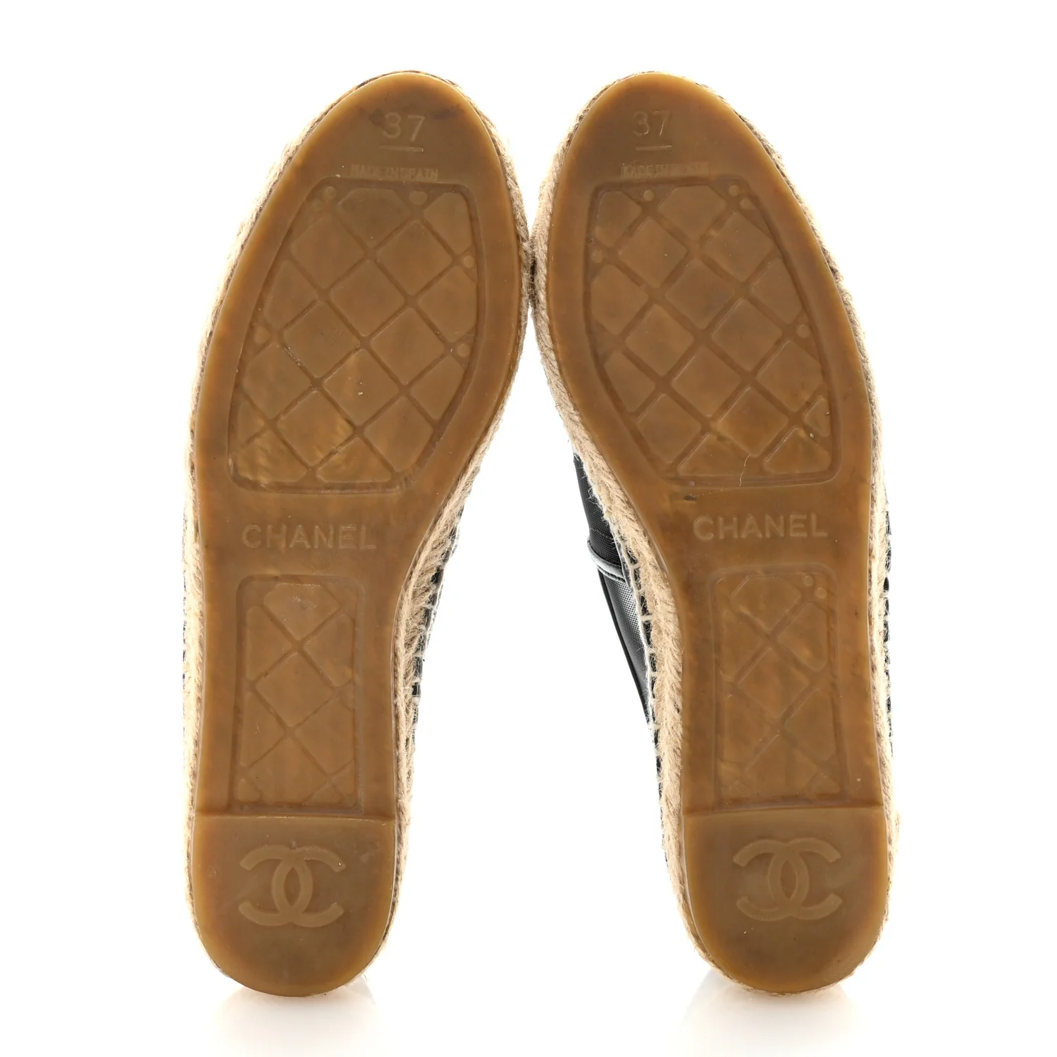 Mesh Grosgrain CC Espadrilles 37 Black - Image 6