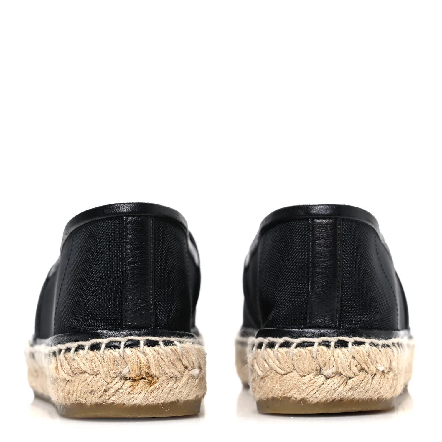 Mesh Grosgrain CC Espadrilles 38 Black - Image 6