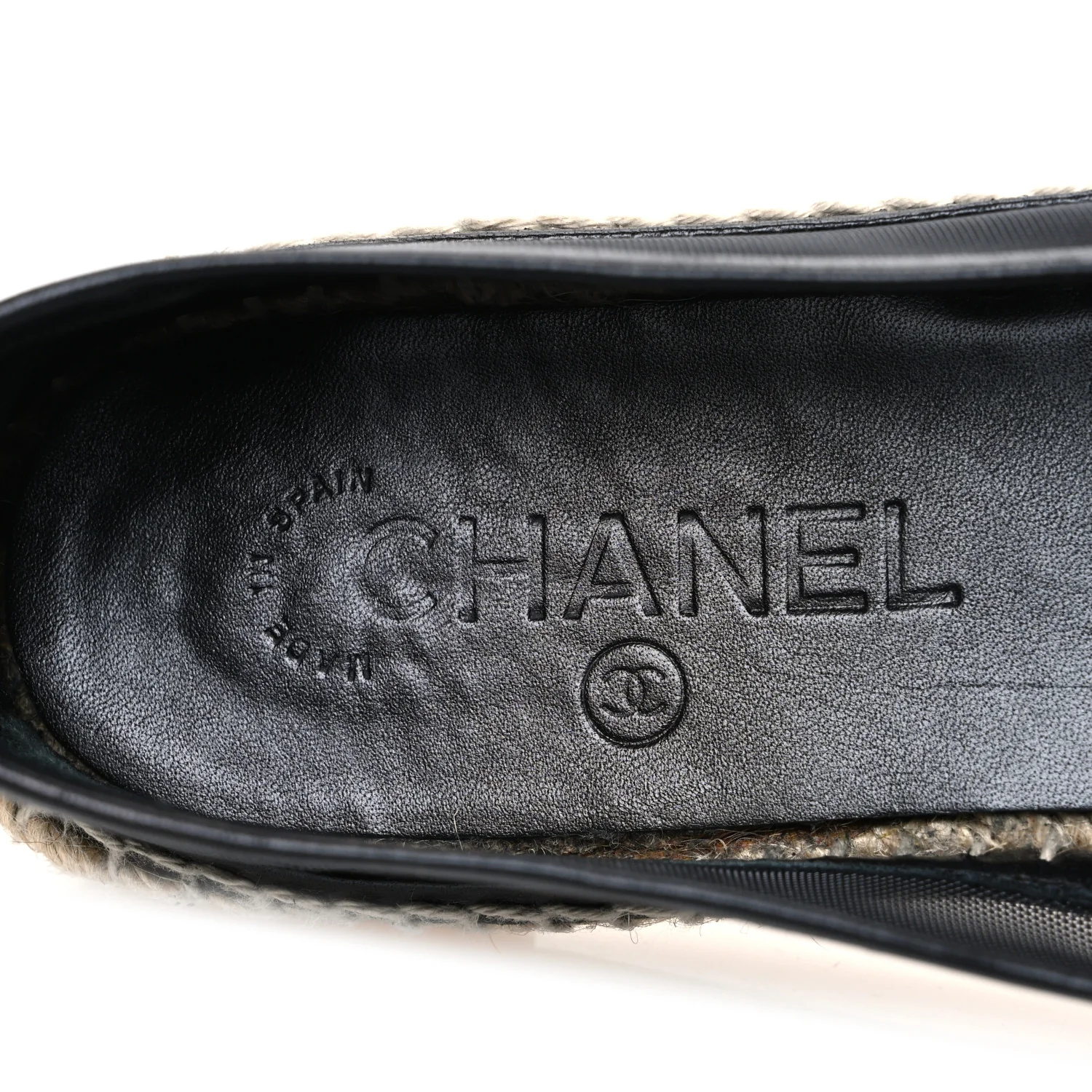 Mesh Grosgrain CC Espadrilles 38 Black - Image 9