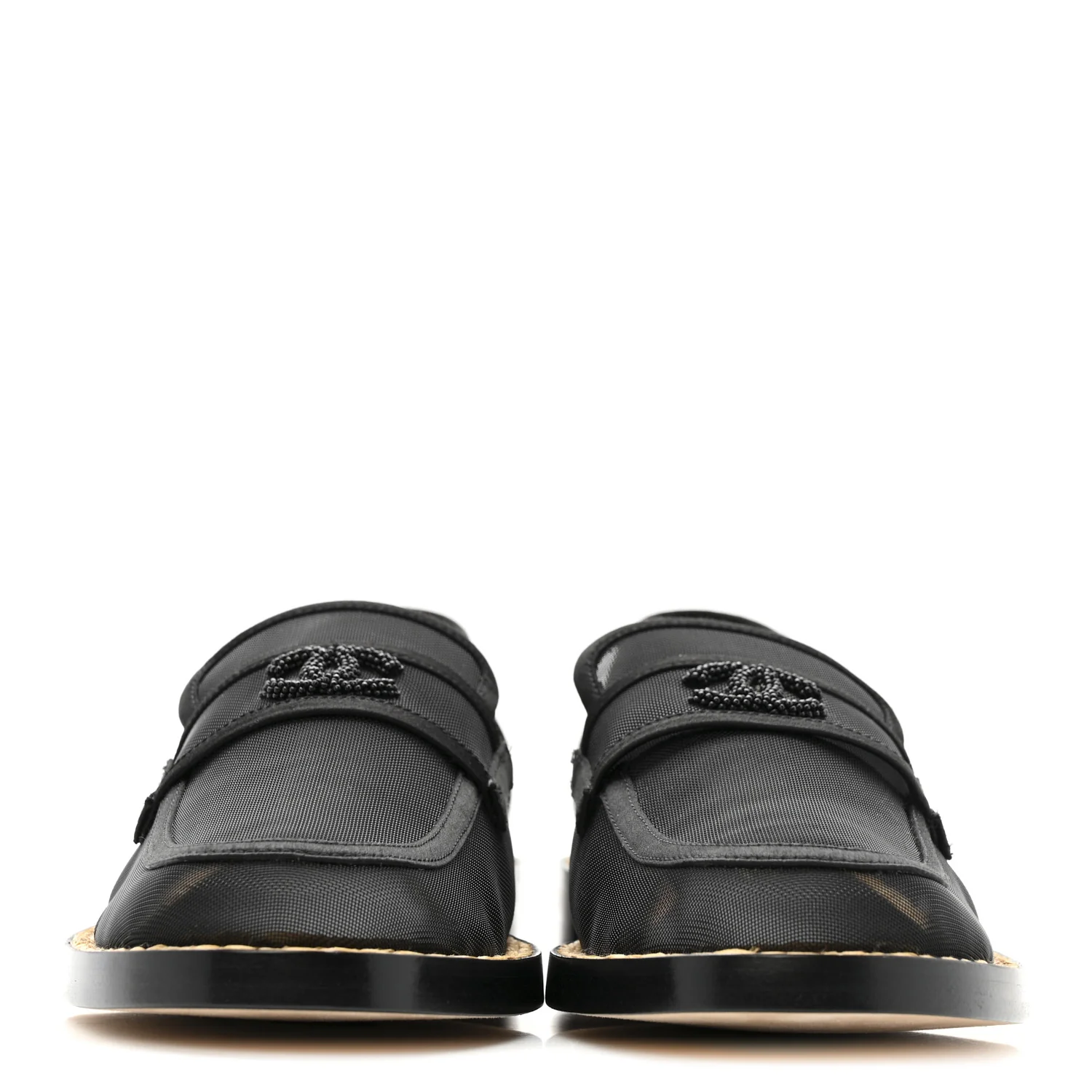 Mesh Satin CC Loafers 39 Black - Image 3