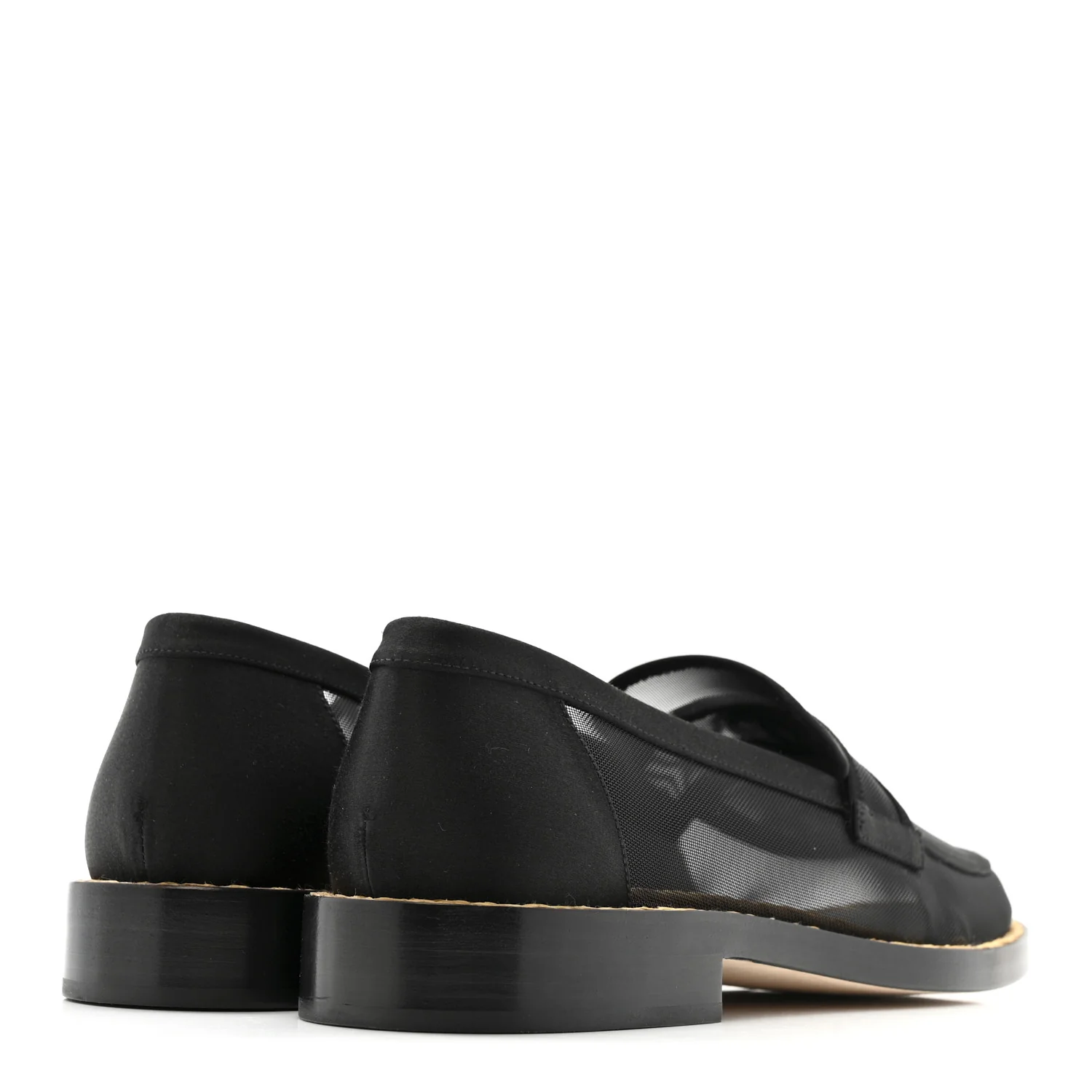 Mesh Satin CC Loafers 39 Black - Image 5