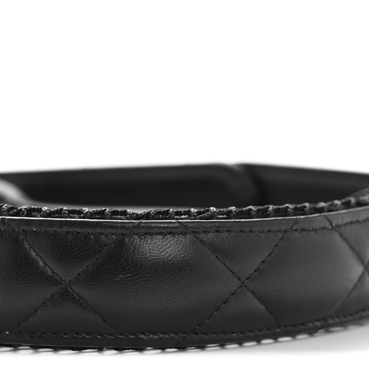 Mesh Shiny Lambskin Pouch Hobo Black - Image 10