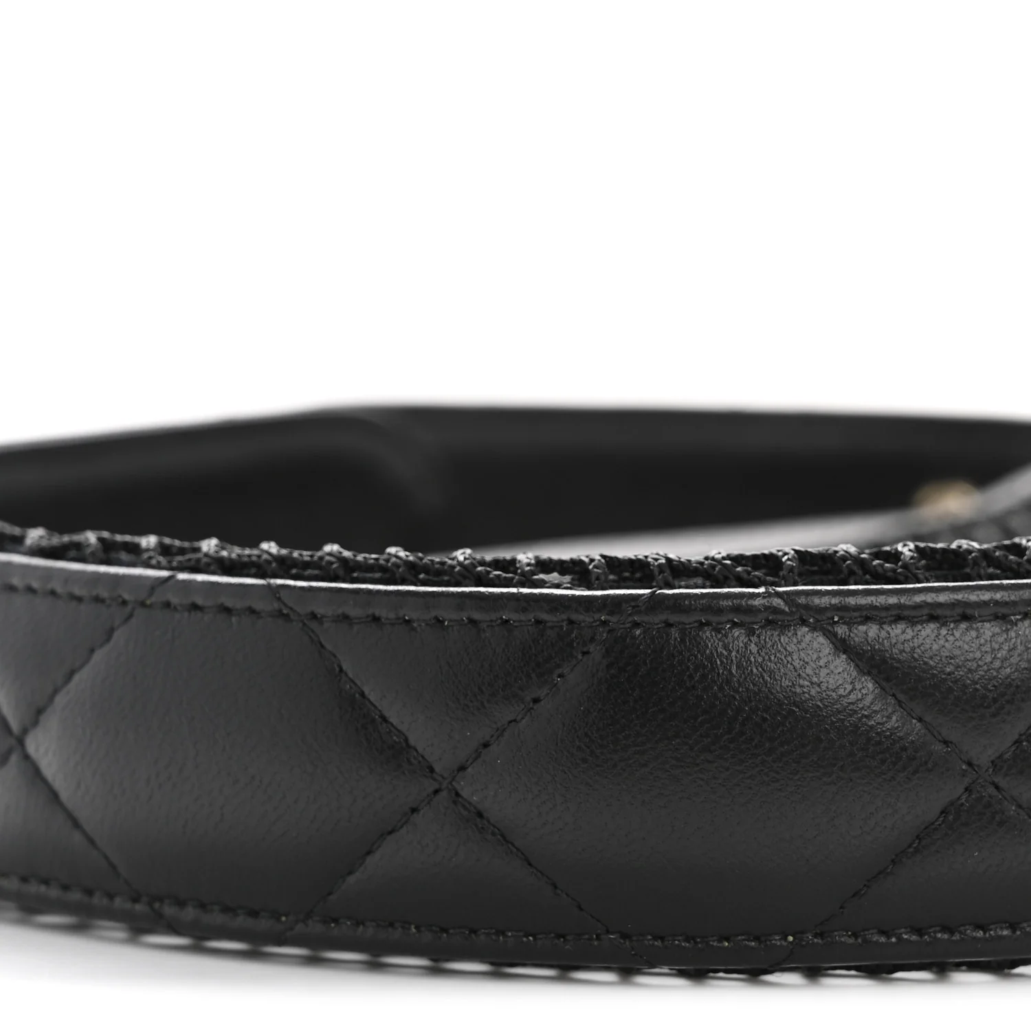 Mesh Shiny Lambskin Pouch Hobo Black - Image 9