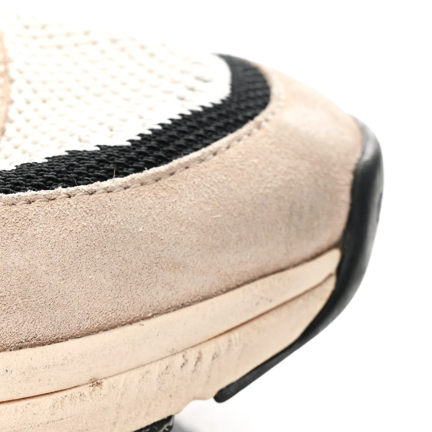 Mesh Suede Fabric Womens CC Sneakers 38.5 Light Pink White Black - Image 11