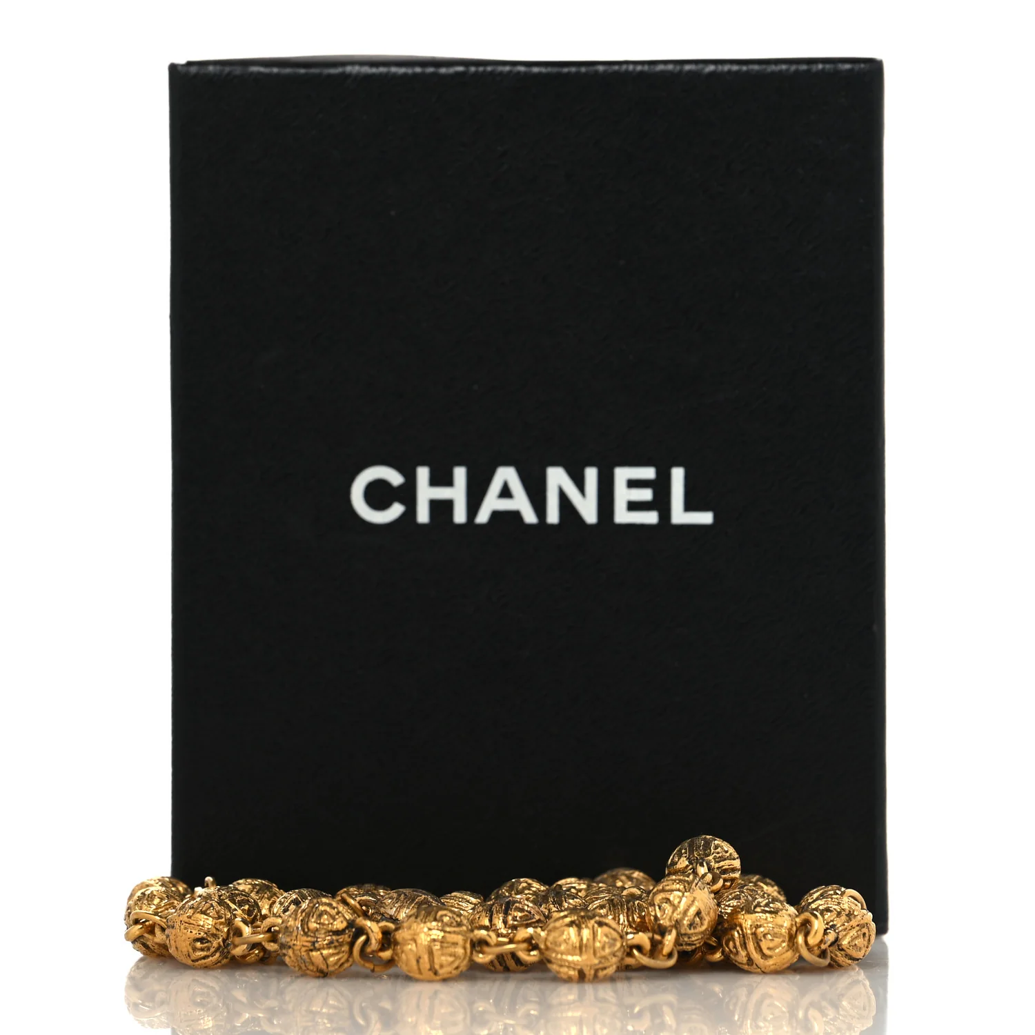Metal Beaded Multistrand Bracelet Gold - Image 5