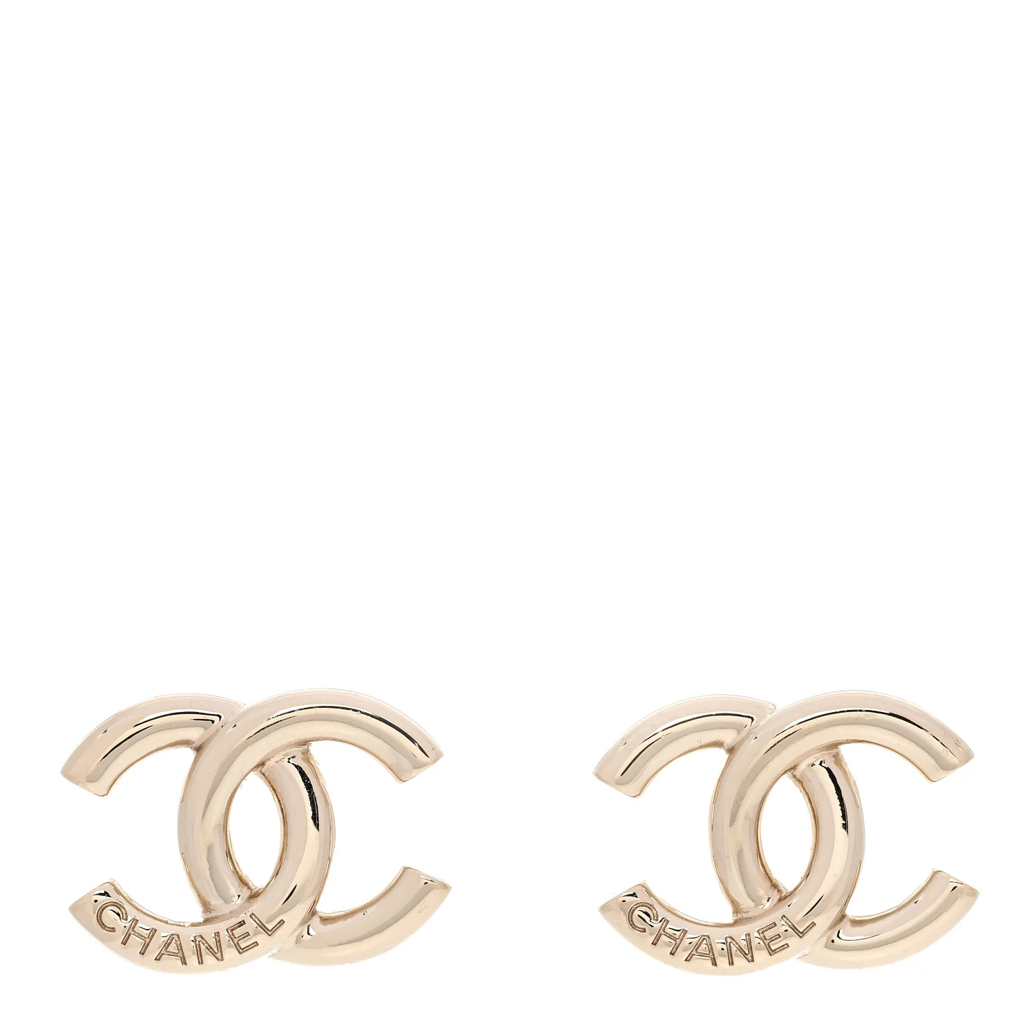 Metal CC Earrings Gold