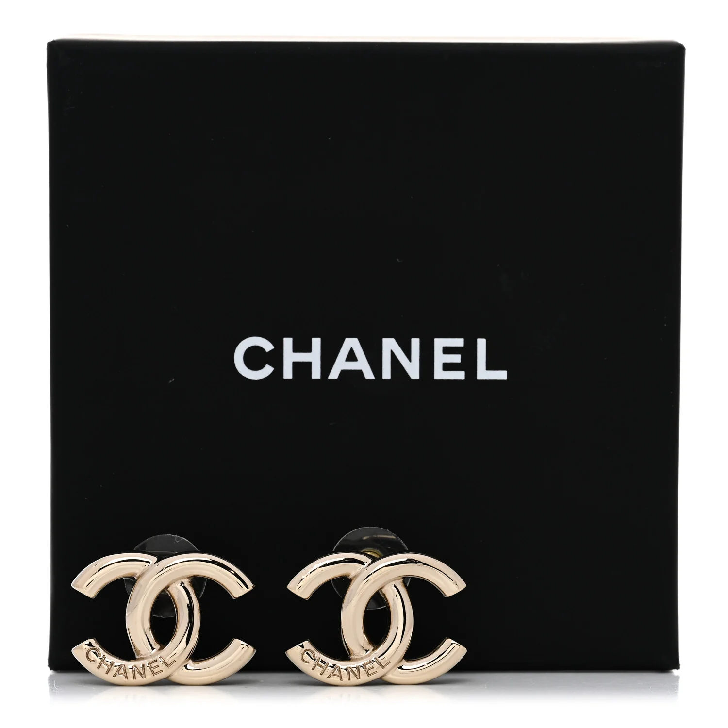 Metal CC Earrings Gold - Image 5