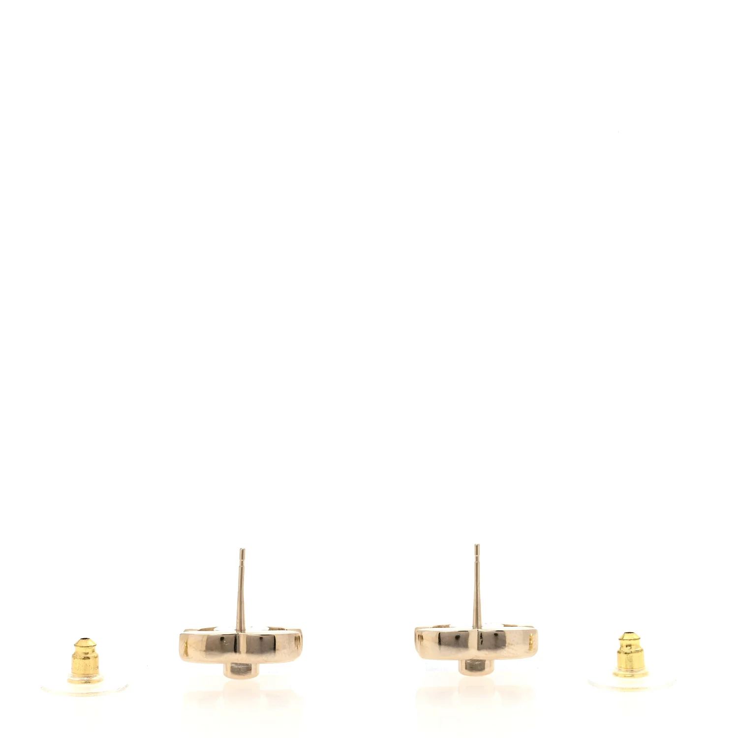 Metal CC Turnlock Earrings Gold - Image 3