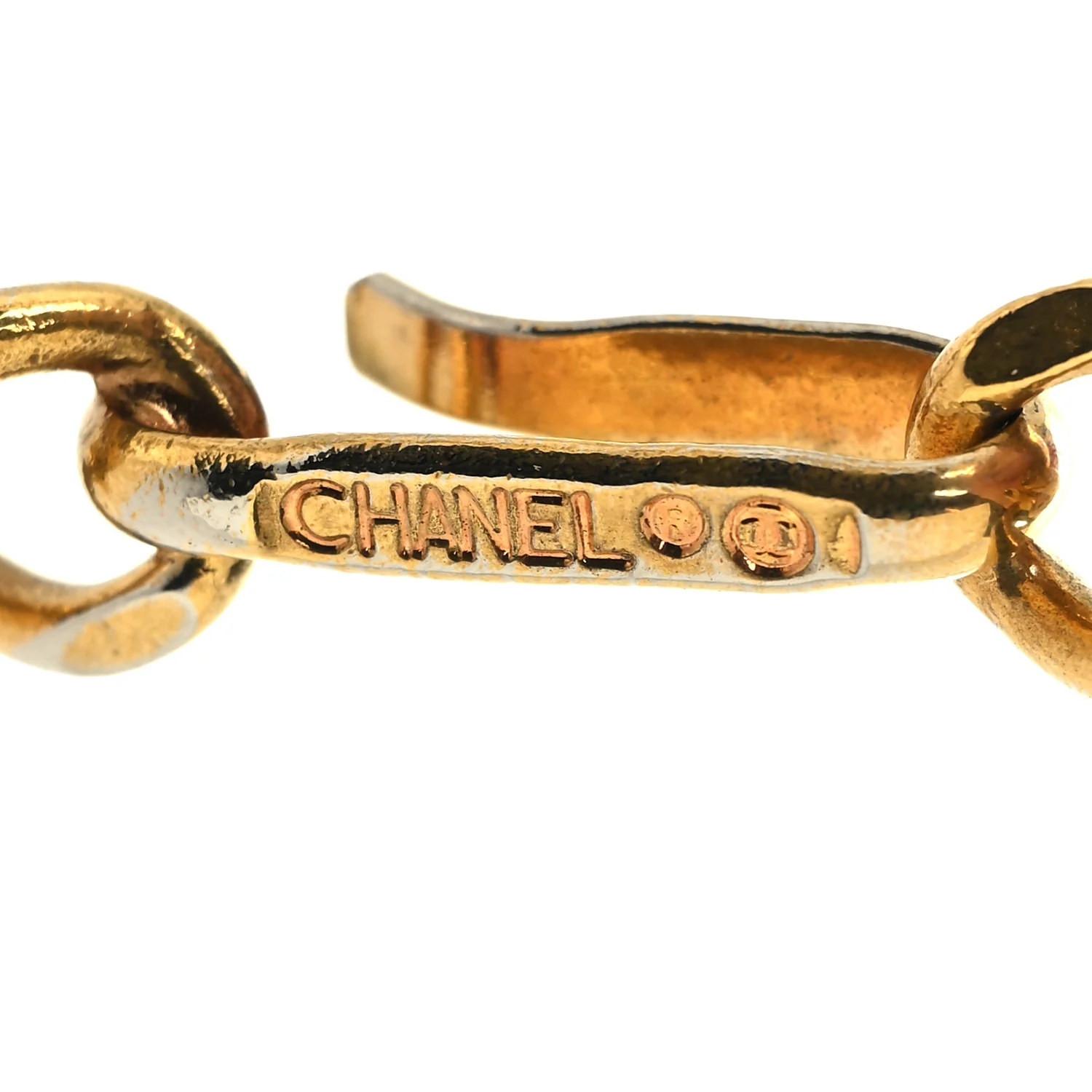Metal Chain CC Medallion Belt Gold - Image 3