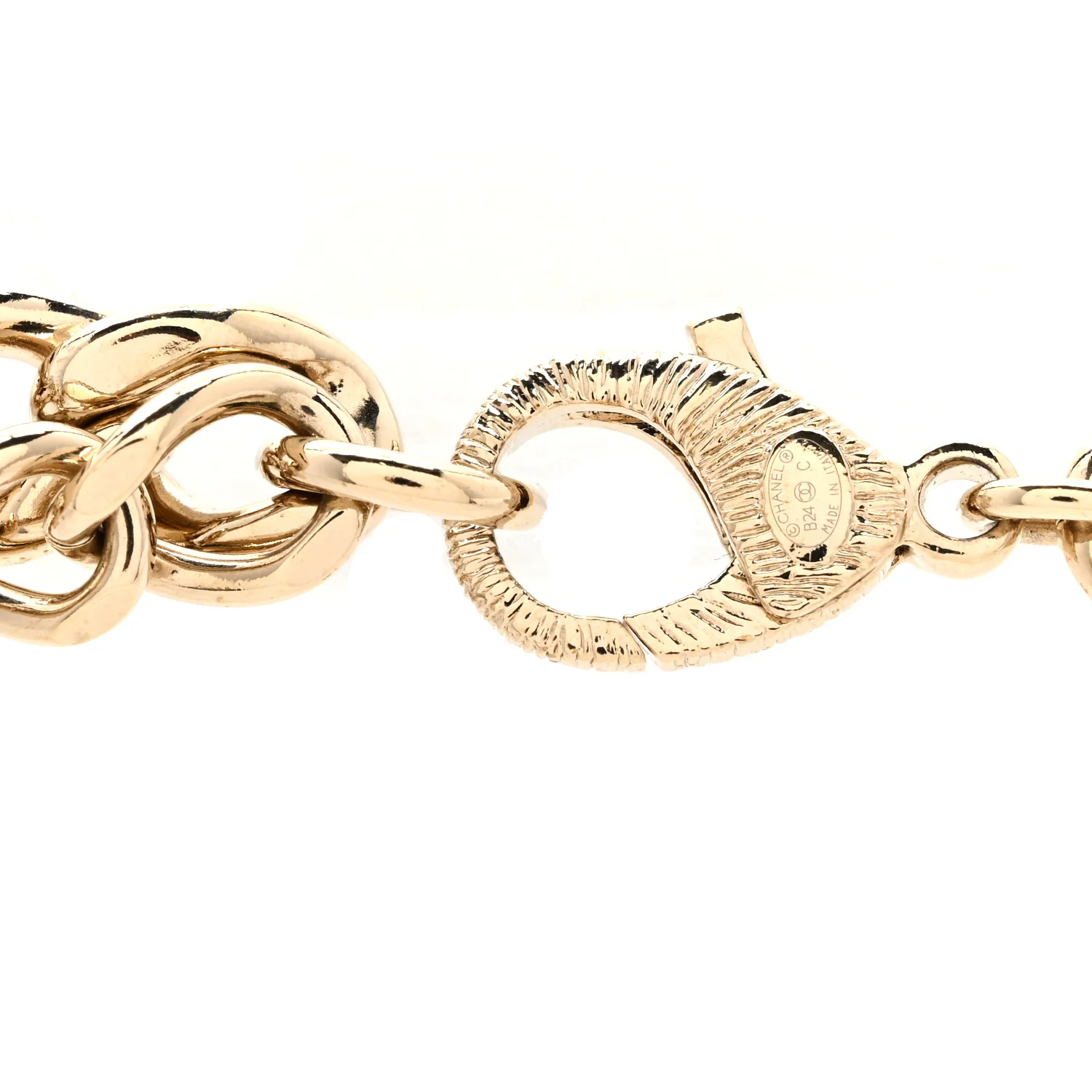 Metal Crystal CC Perfume Belt Gold - Image 3
