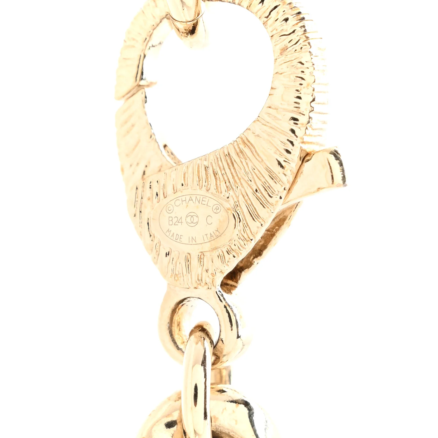 Metal Crystal CC Perfume Belt Gold - Image 4